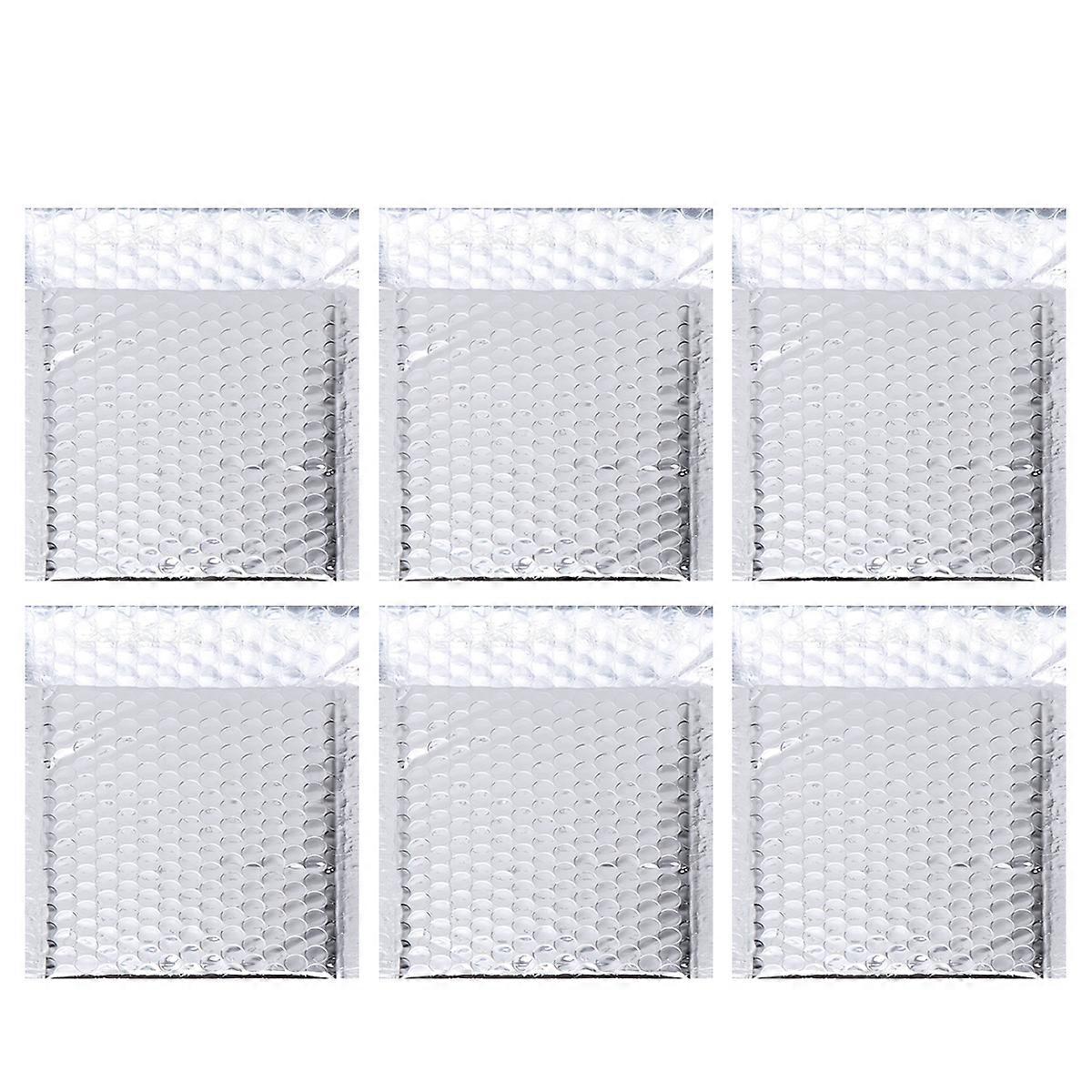 28 Pcs PET Material Aluminum Film Bubble Envelope Bag Logistics Express Transport Packaging Bag Bubble Pouch (Silver)