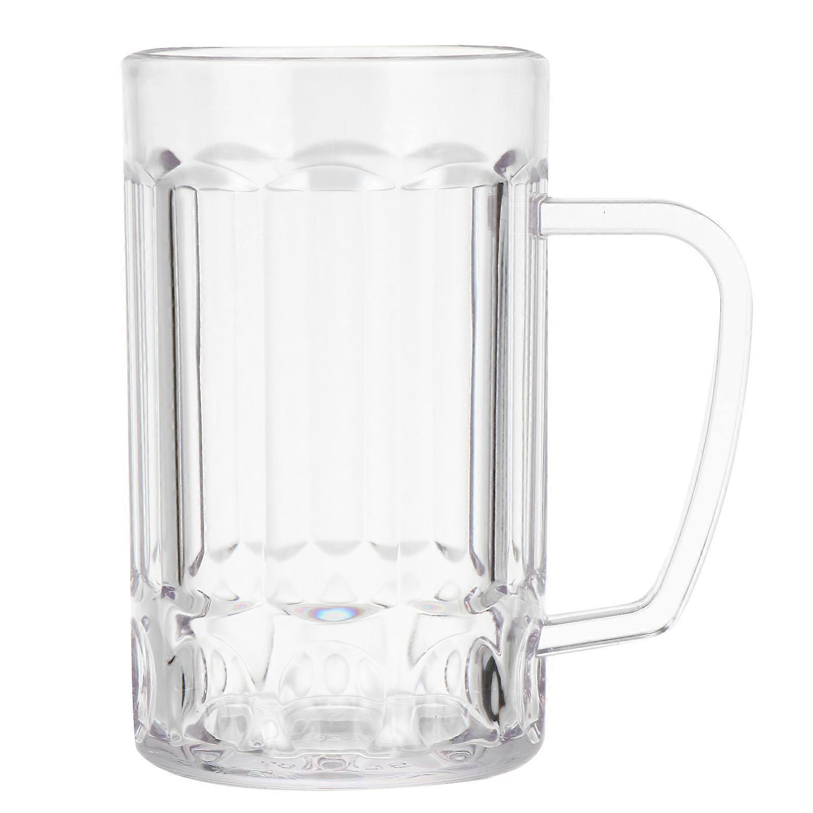 Chope à bière transparente de 460 ml avec poignée Tasse de poignée anti-chute Tasse à vin Tasse à eau