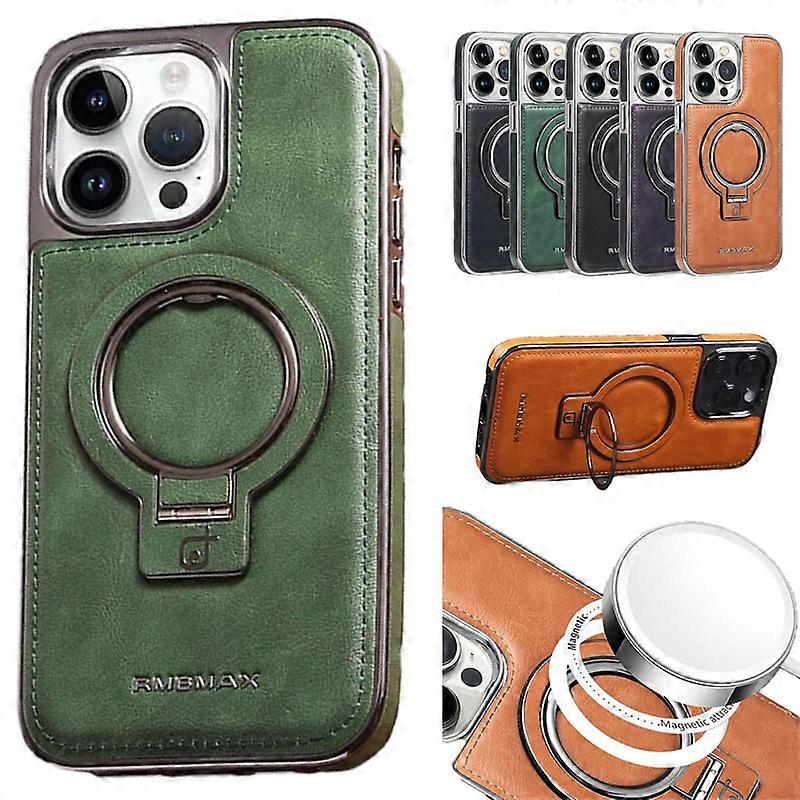 Luxury Leather Invisible Stand Phone Case for iPhone Case15/14/13 Pro Max