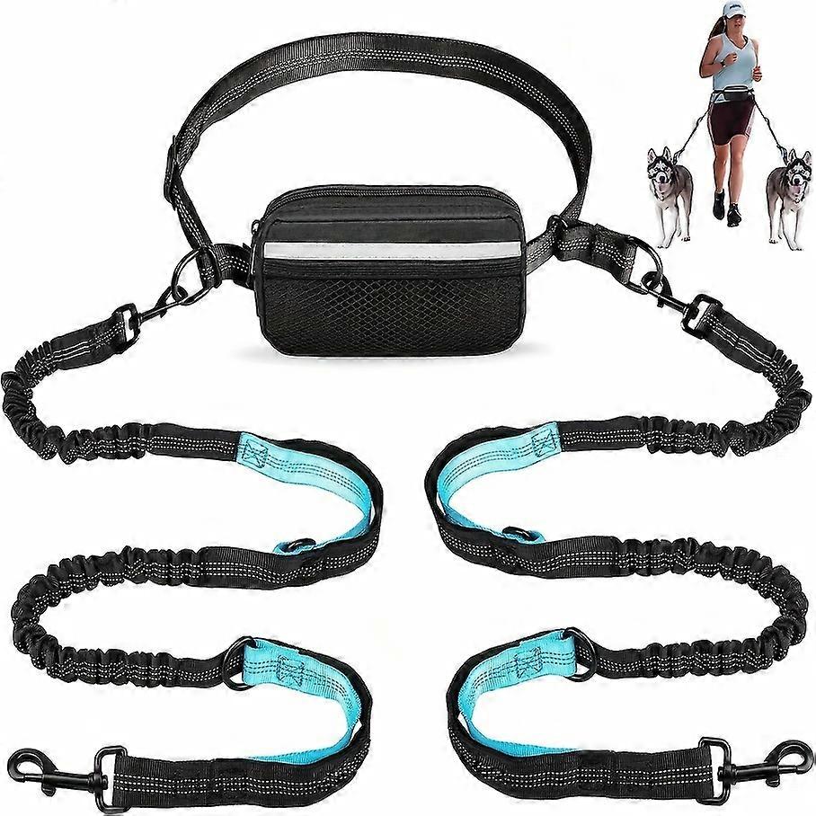 New style 6-Foot Elastic Hands-Free Dog Leash: Adjustable, Dual-Handle, Stripe Pattern for Active Medium & Large Breeds