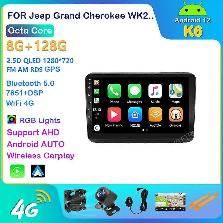Android 12 Octa-Core For Jeep Grand Cherokee WK2 2013 - 2020 Car Radio Multimedia Video Player Navigation No 2din 2 din DVD