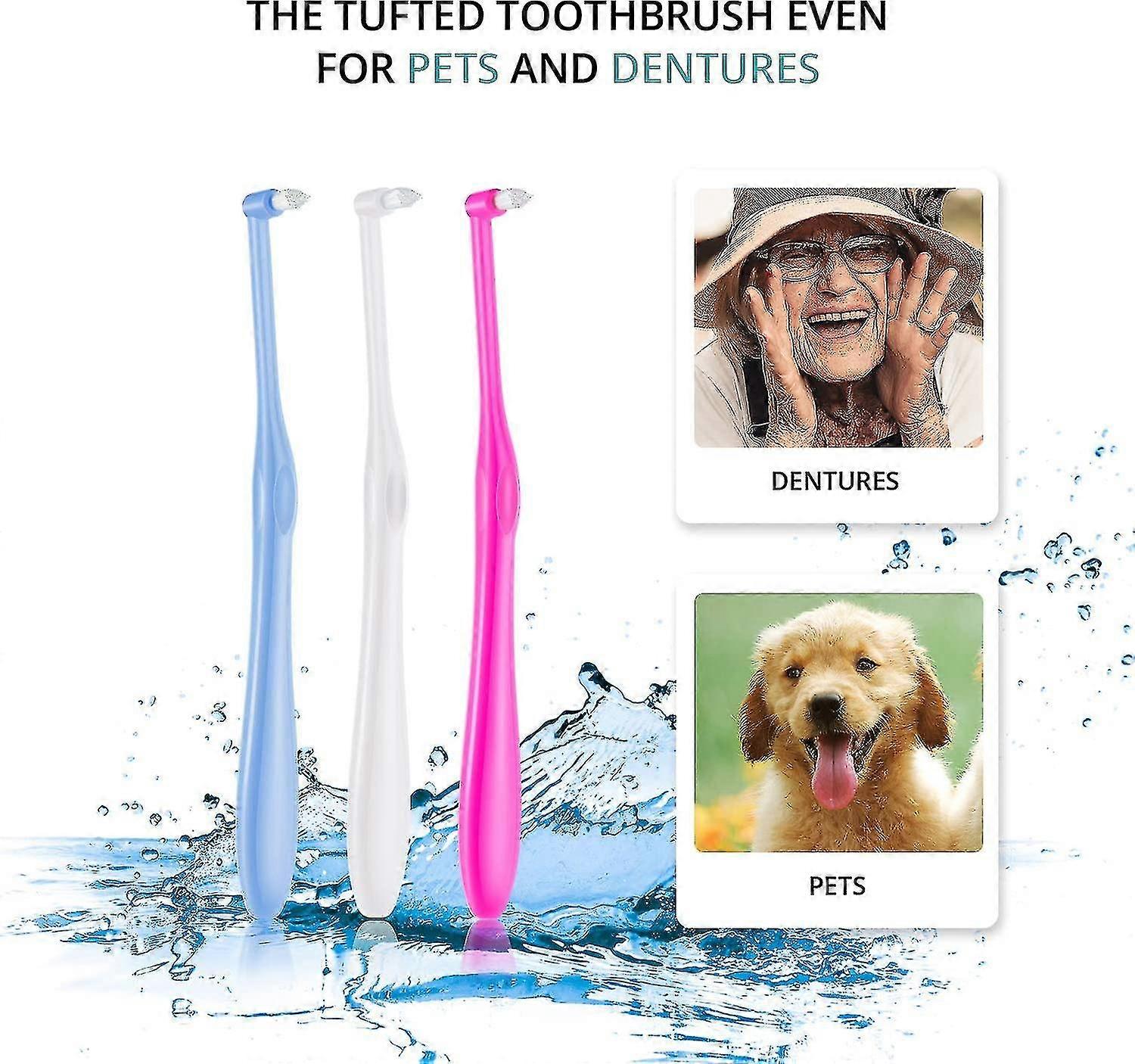 6 pièces Tuft Brosse à dents Tufted Brush End-tuft Tapered Trim Brosse à dents Soft Trim