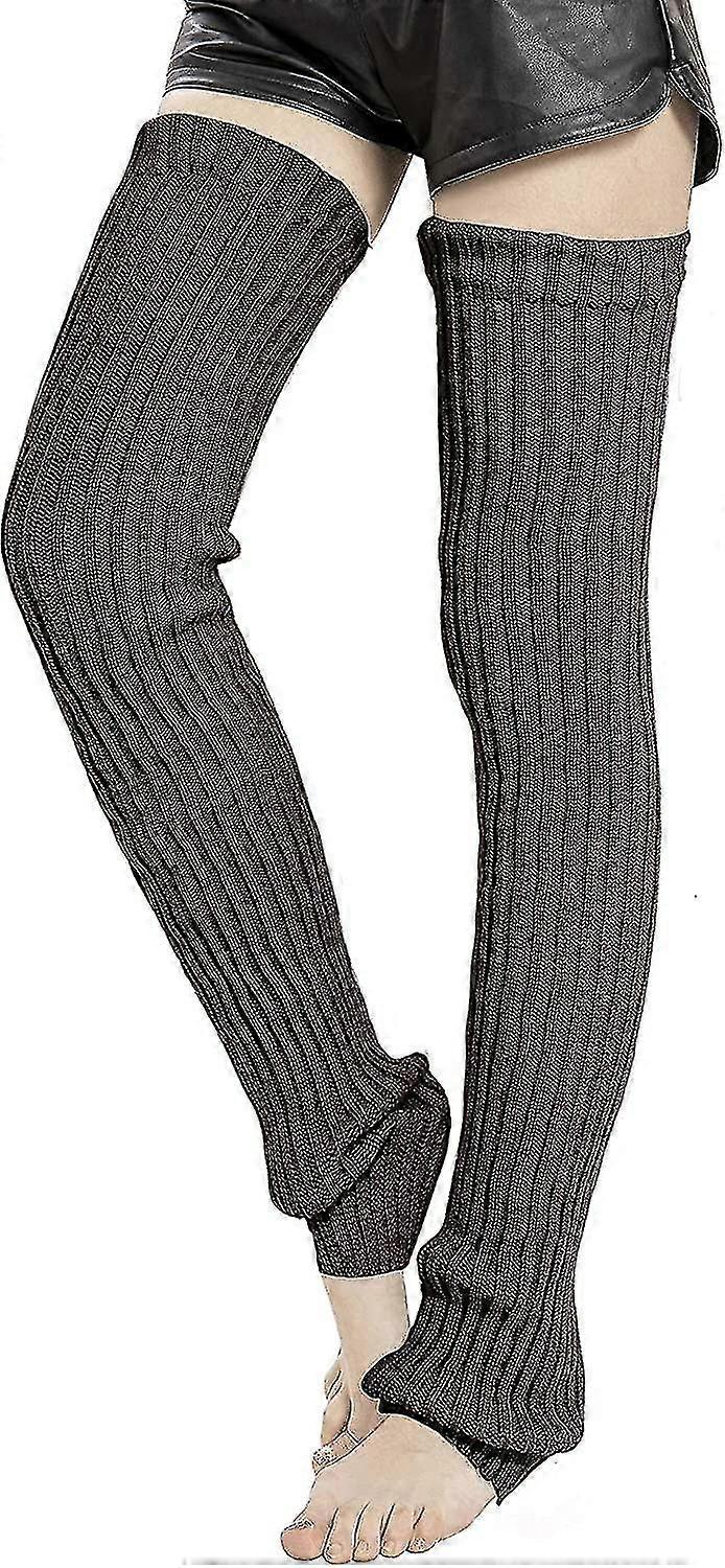 Dames Winter Thick Knit Extra Long Thigh High Leg Warmers