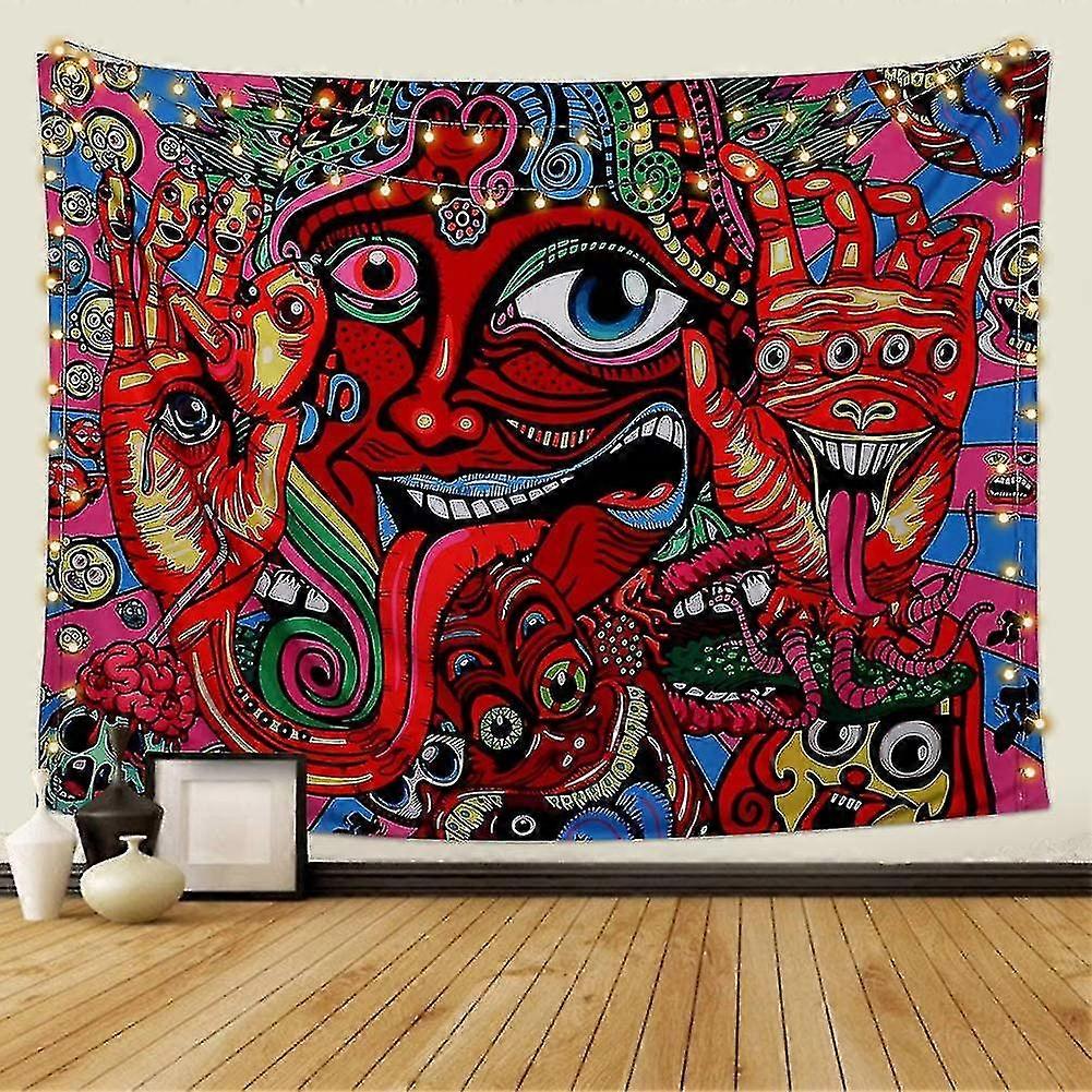 Hippie Wall Hanging Abstract Retro Pattern Tapestries For Bedroom