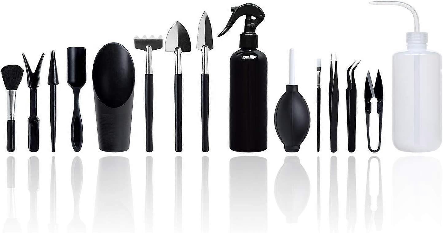 Set Of 15 Mini Gardening Tools For Succulents - For Indoor And Garden (Set Of 15 Tools)