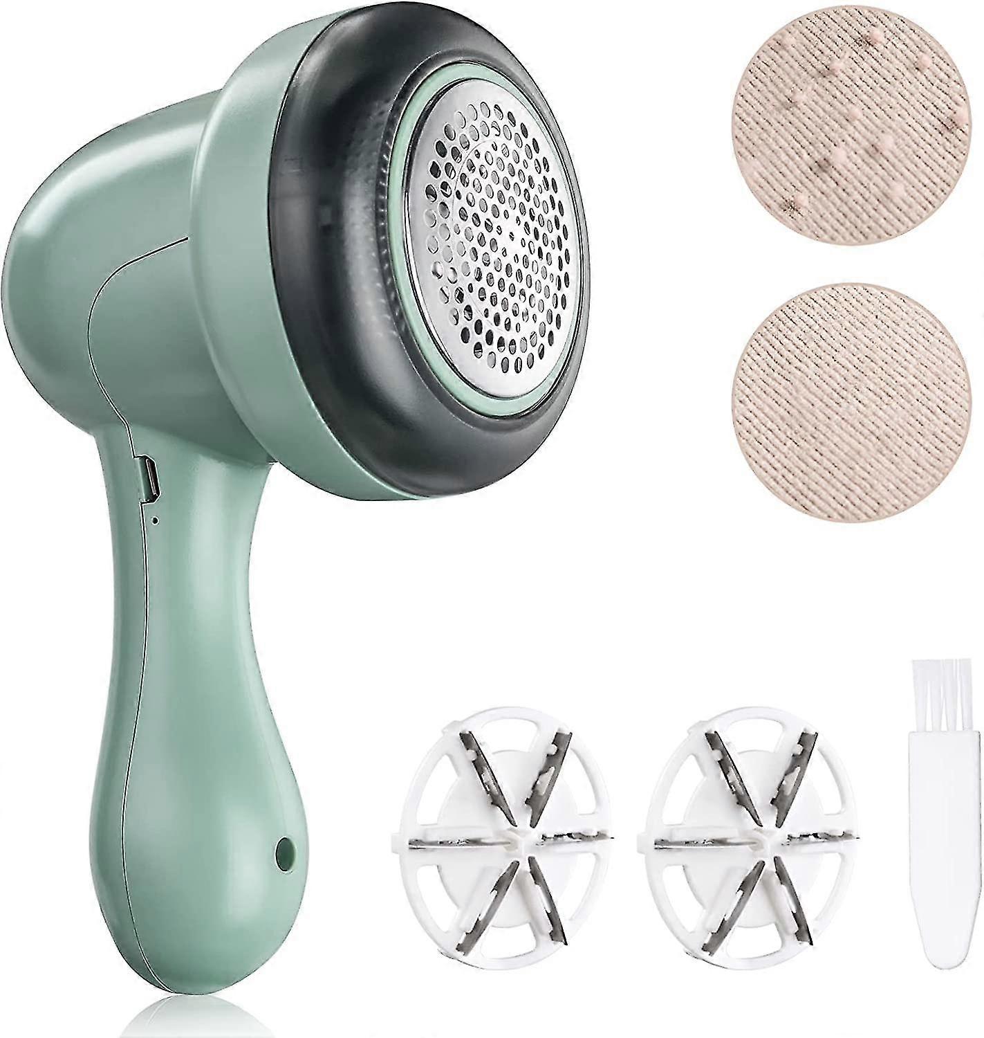Fabric Shaver Lint Remover,rechargeable Fuzz Balls Pills Lint Remover With 2 Replaceable Stainless Steel Blades