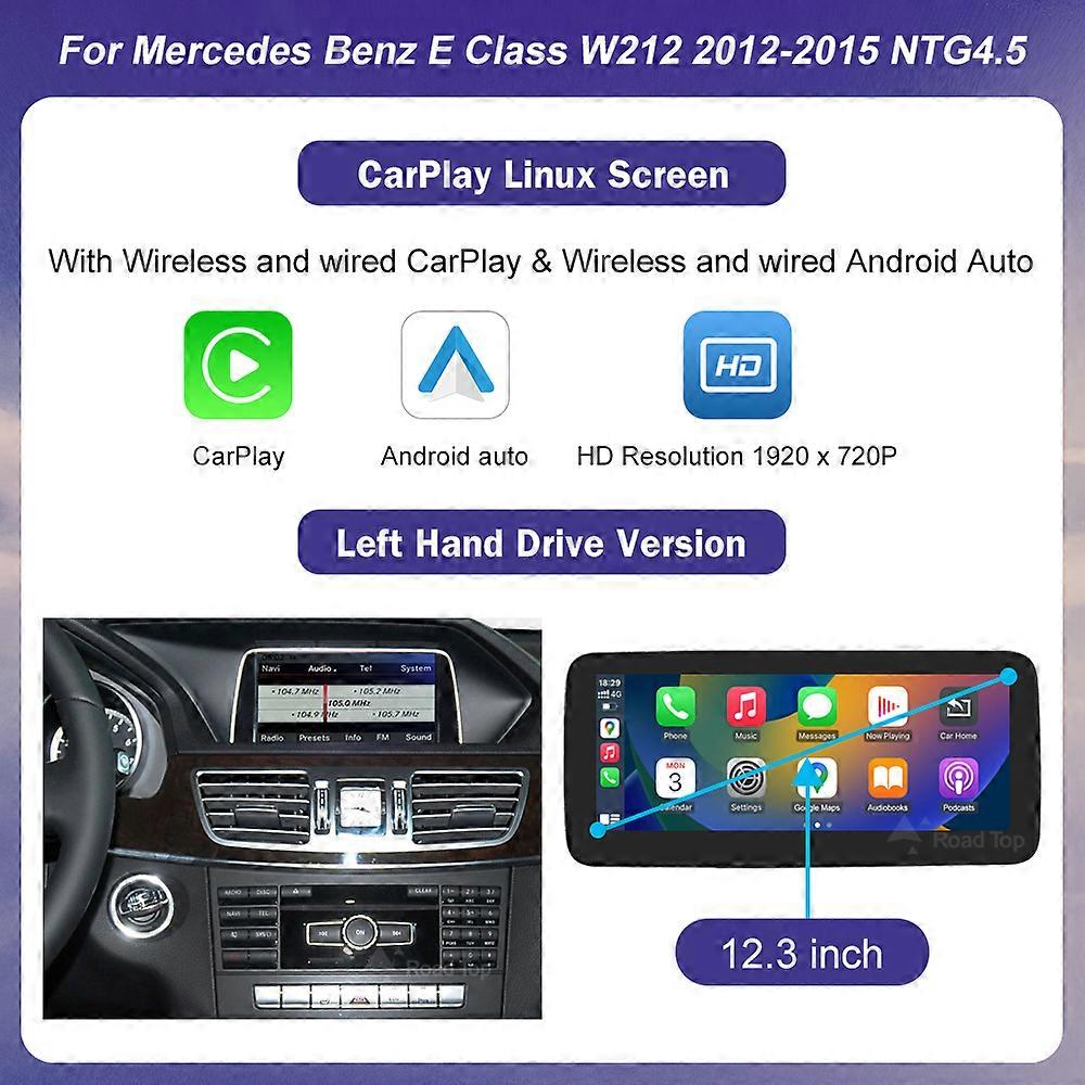 Android Auto Wireless CarPlay Linux Car Multimedia Touch Screen for Mercedes Benz E Class W212 Radio Airplay Mirroring Player