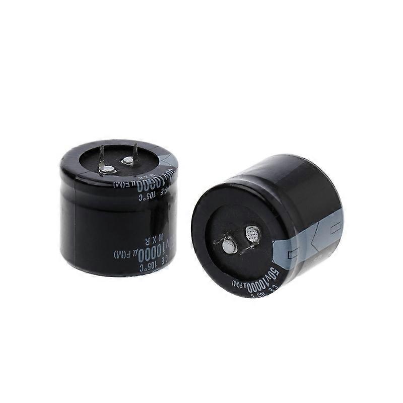 2 Pcs 10000uF 50V Capacitance Snap-in Aluminum Electrolytic Radial Capacitor