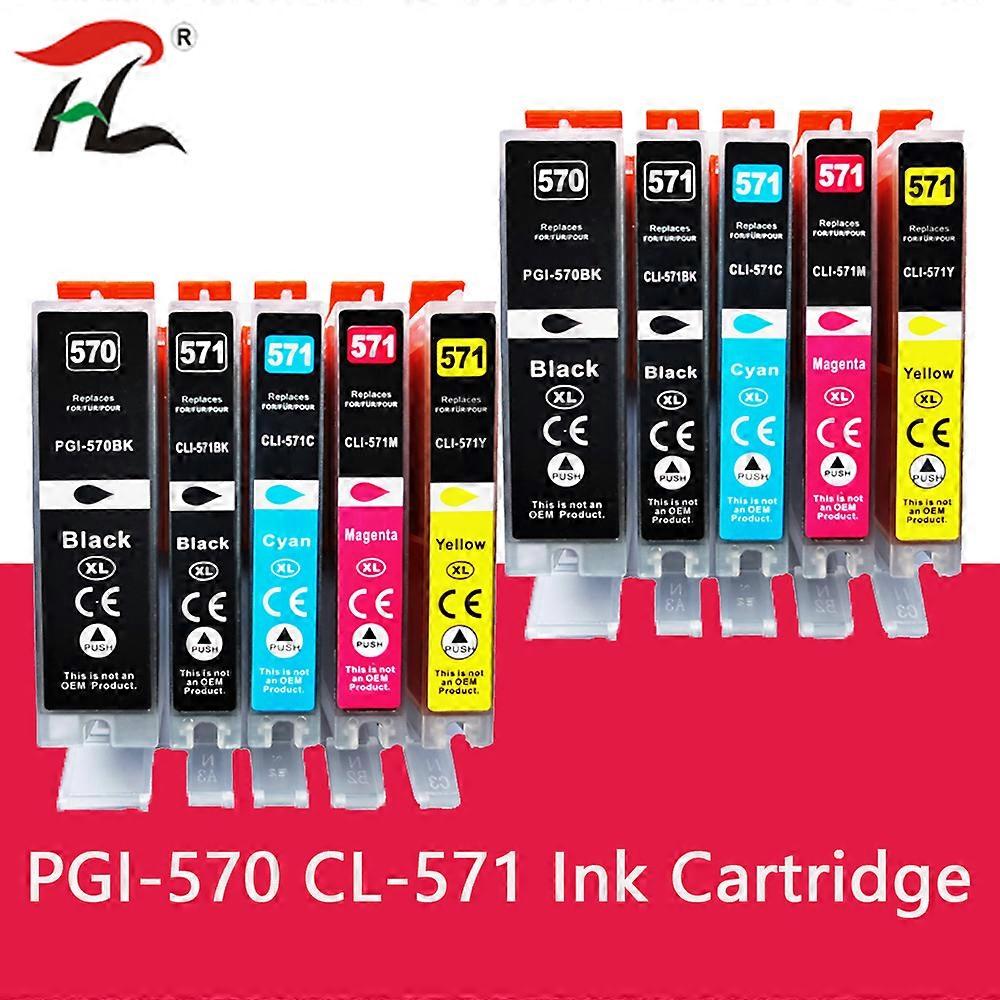 מחסנית דיו תואמת PGI 570 CLI 571 עבור Canon Priner PIXMA MG5750 MG5751 MG6851 MG6852 TS6050 TS5050 T5051 PGI570 CLI571