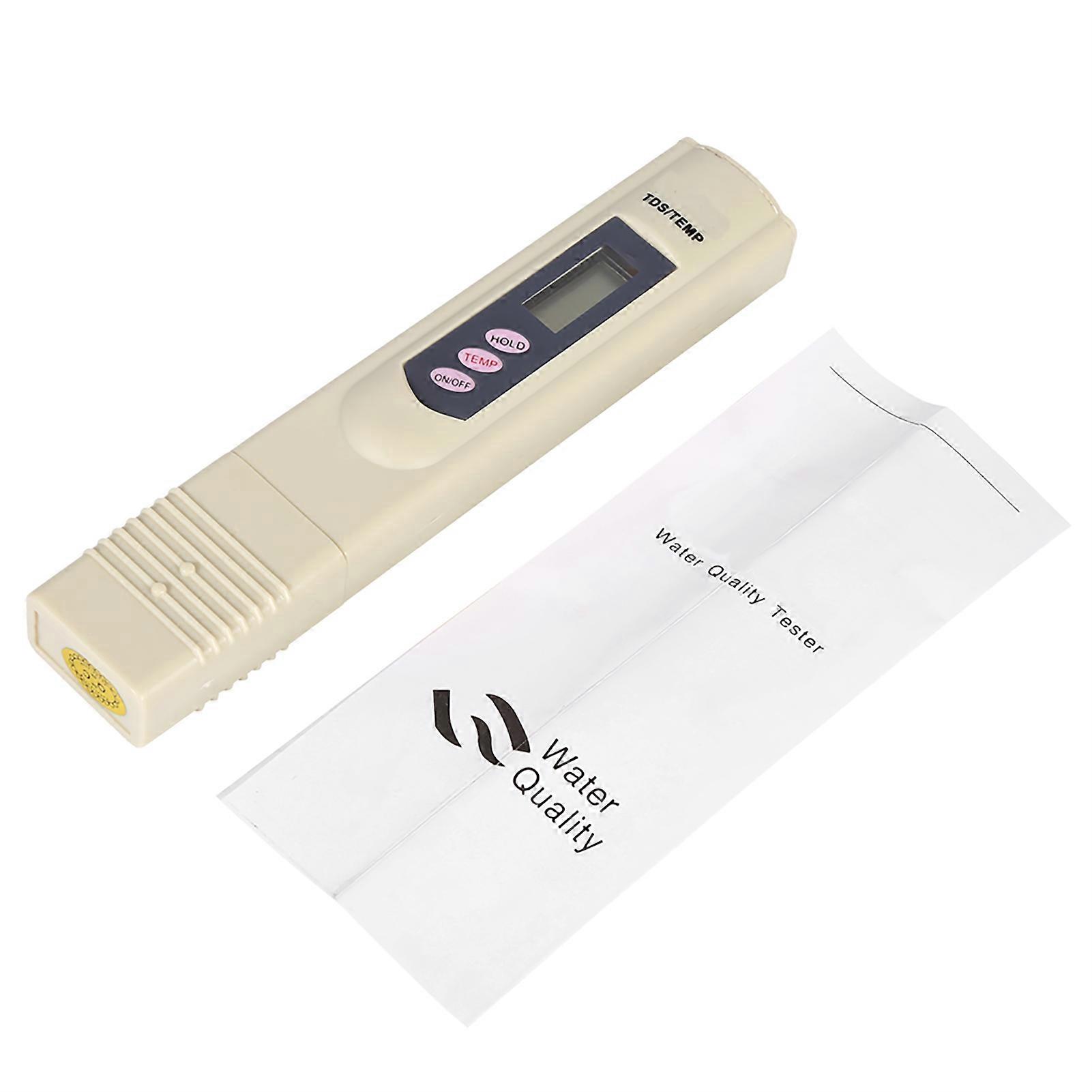 Digital LCD Water Quality Testing Pen Purity Filter TDS Meter Tester 09999 PPM Temp Grey