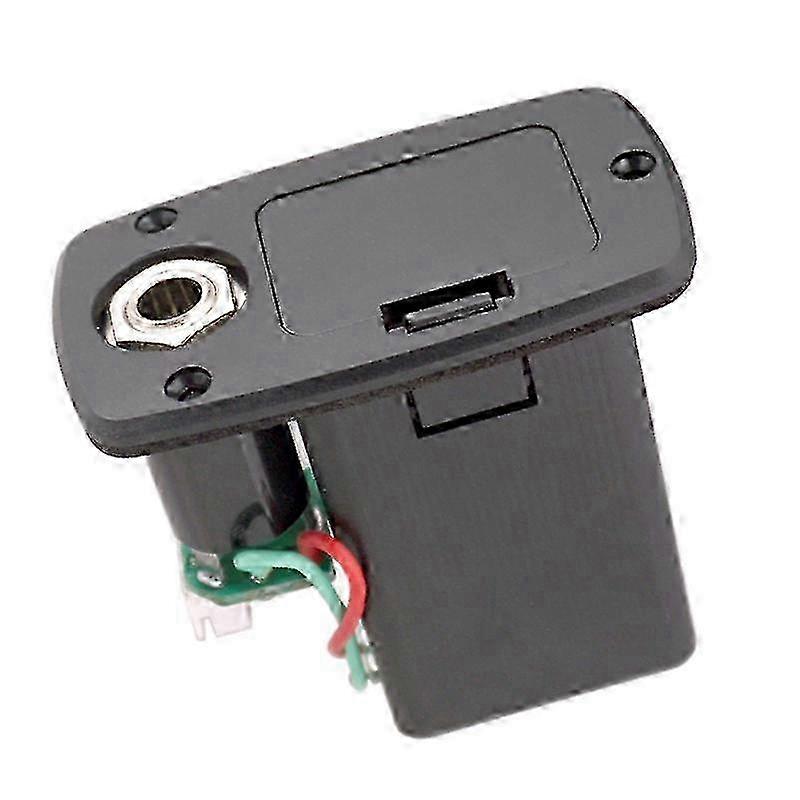 ABS 9V gitarrpickup batterifodral kompatibel elakustisk gitarr