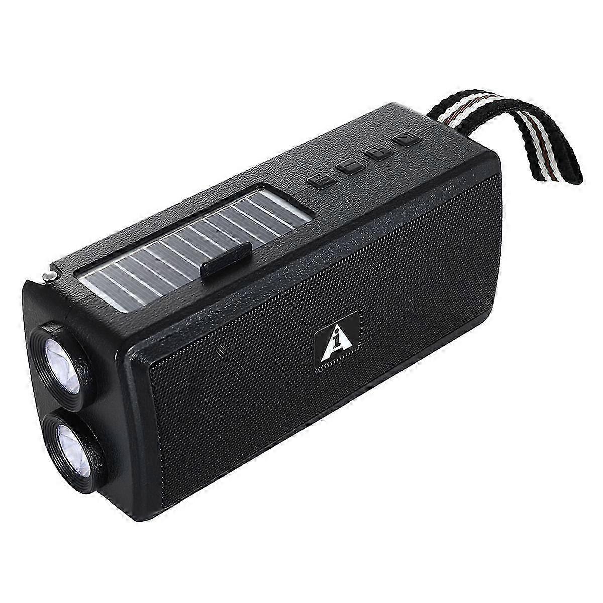 Solar Charging Wireless Bluetooth 5.3 Speaker TF/USB/FM Radio LED Flashlight Function with 14500 Ba