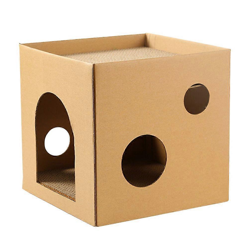 Cardboard Cat House Cat House and Scratcher Cat Scratching Board Kitten Toy