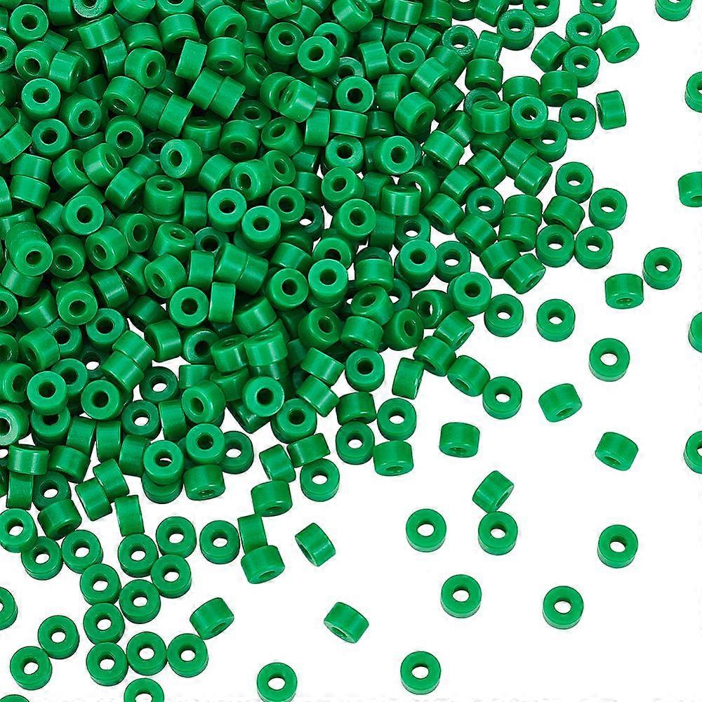 100Pcs Plastic Sleeve Ring Flat Round for Nail Polisher Machine Green 0.75x0.45cm