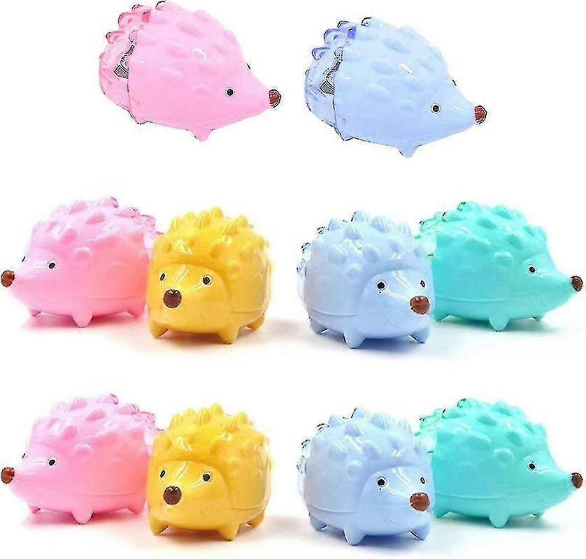 10 Pcs Mixed Pack Cartoon Animal Pencil Sharpener Cute Hedgehog Shape Two Hole Manual Pencil Sharpener For Student