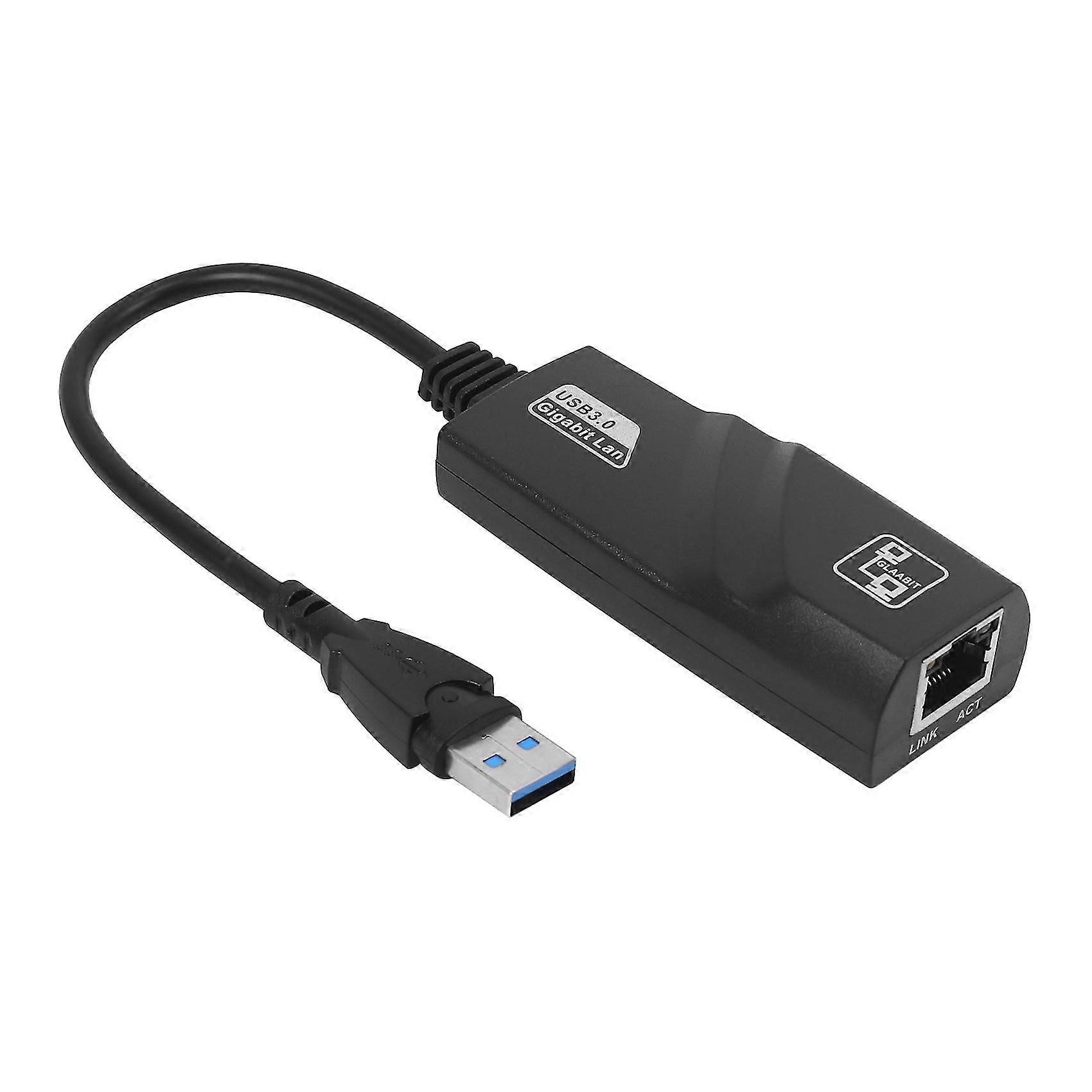 Usb3.0 To Ethernet Adapter Rj45 Gigabit Lan 10/100/1000mbps With Working Light For Pc Laptop Window