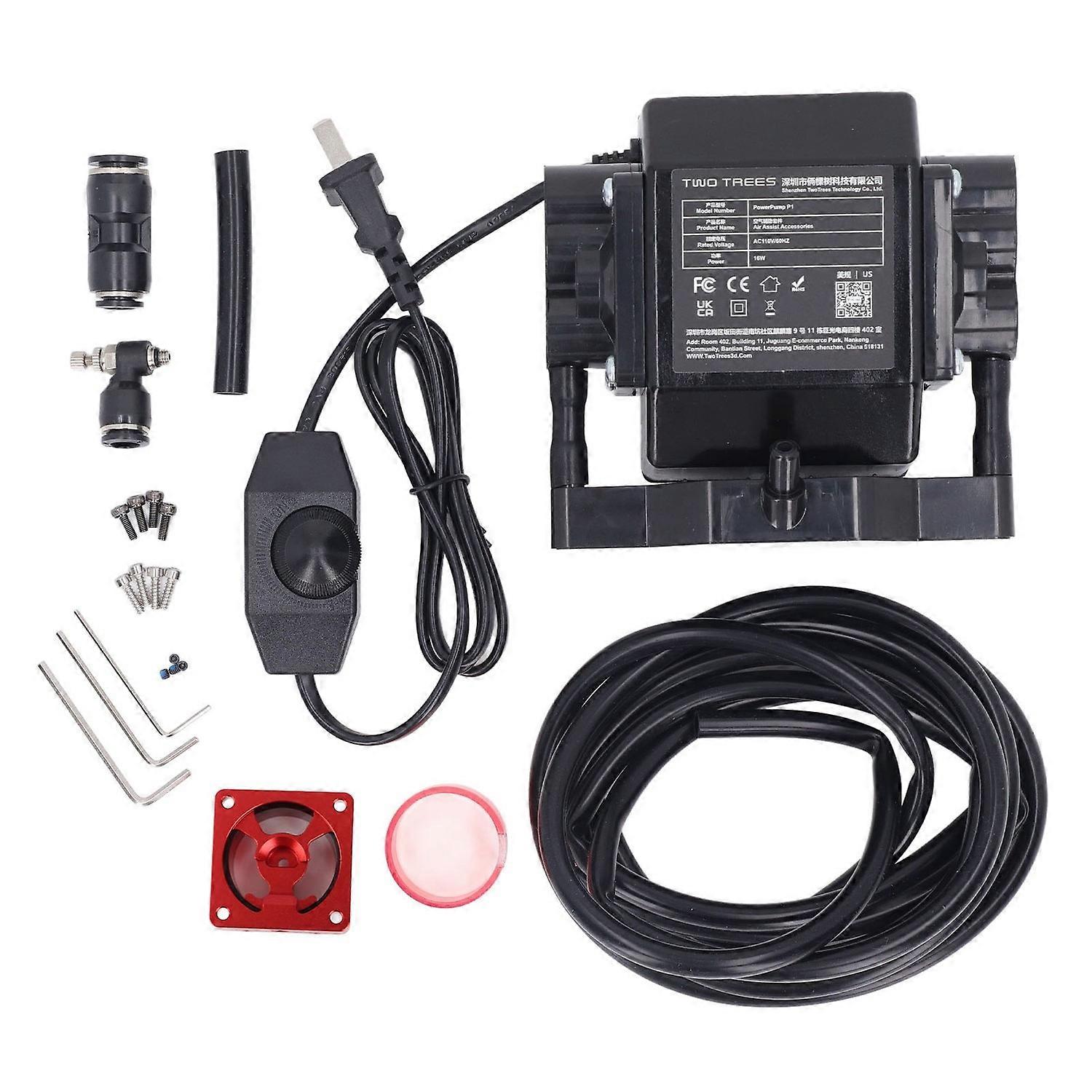 Air Assist Pump Adjustable Airflow Low Noise Air Assist Kit for Laser Engraving Cutting Machine AC1