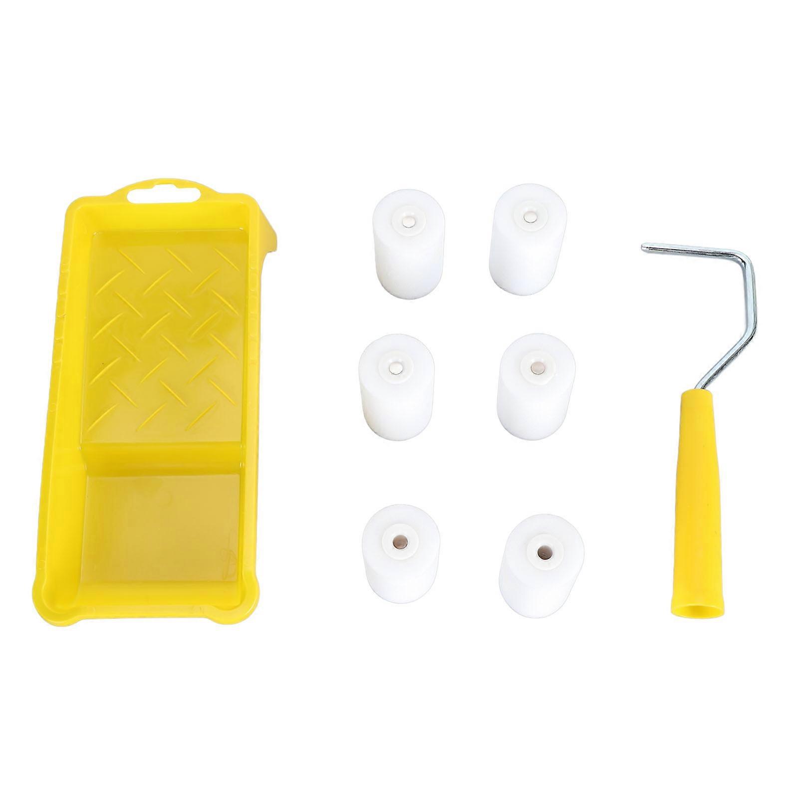 Small Paint Roller Set with Tray Precise Control Easy To Dye Multipurpose for Home Decor Artwork