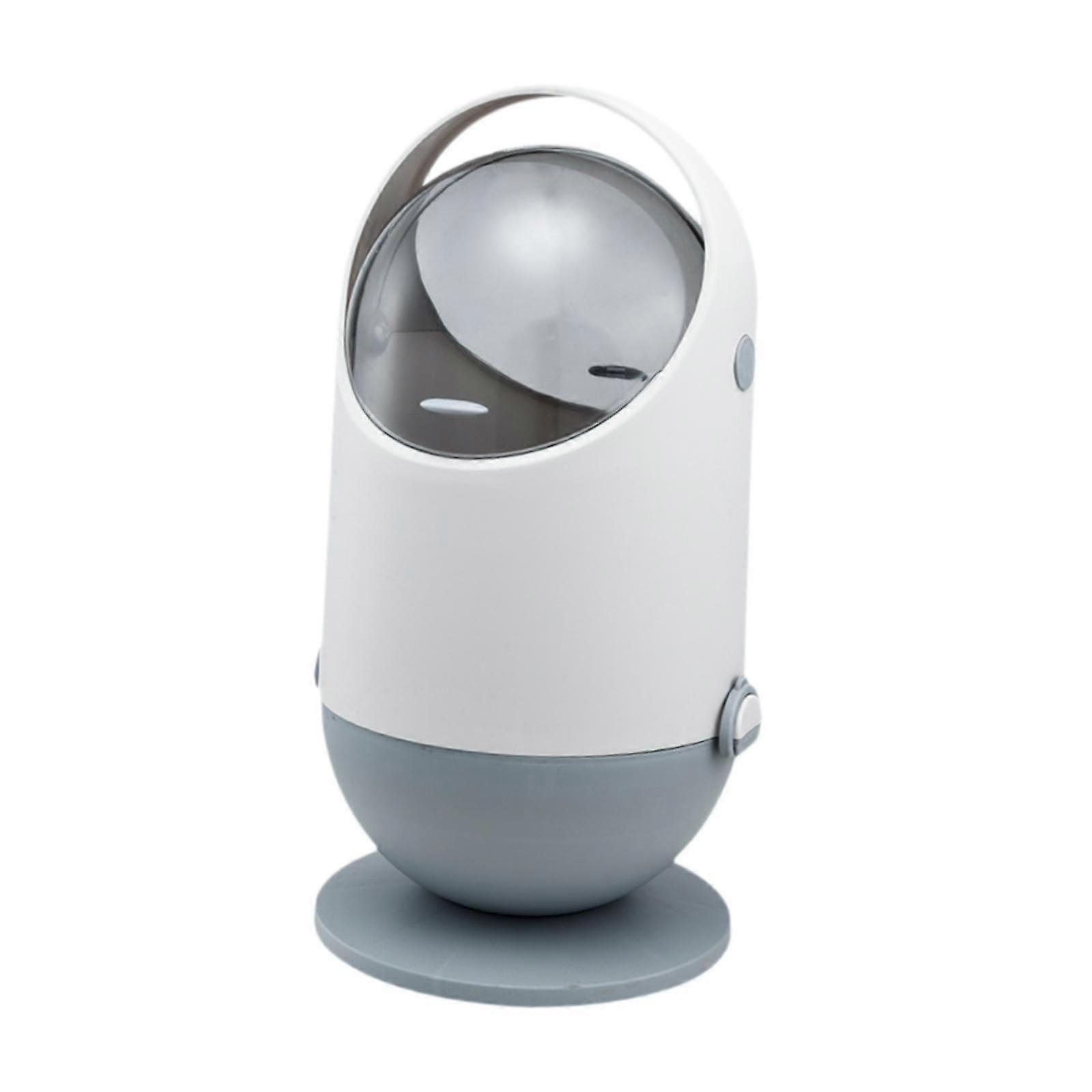 Mini Trash Can Reusable Garbage Container Rubbish Bin for Desk Bathroom Dorm Gray