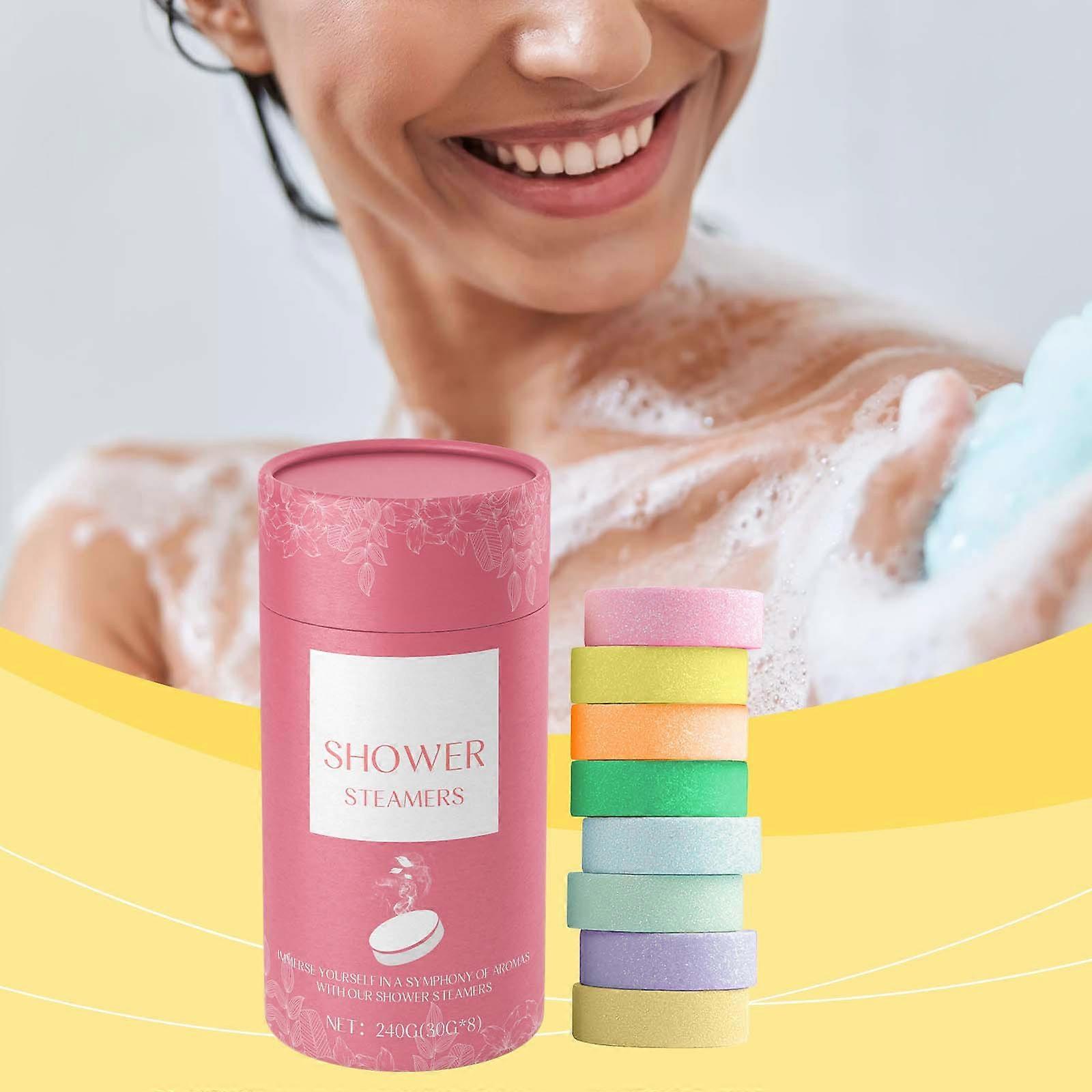 Brusedampere Aromaterapi - Gaver Til Kvinder 8 Pak Pures Essentialy Oil Brusebomber Til Hjemmet Spa Stresslindring Krop Og Sjæle Afslappende Badebomber