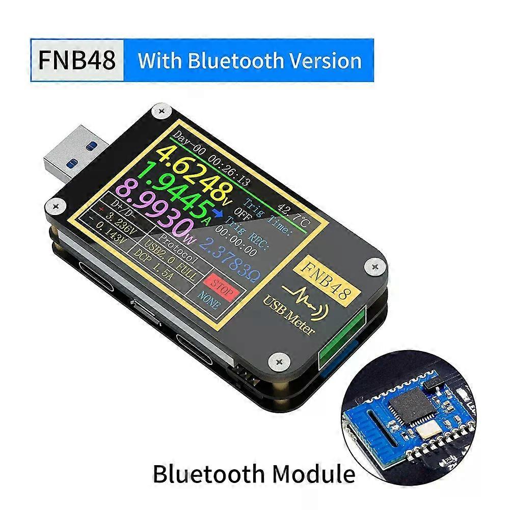 FNB48 PD Trigger Voltmeter Amperemeter Current Voltmeter USB Tester QC4 PD30 20 Charging Protocol Capacity Test