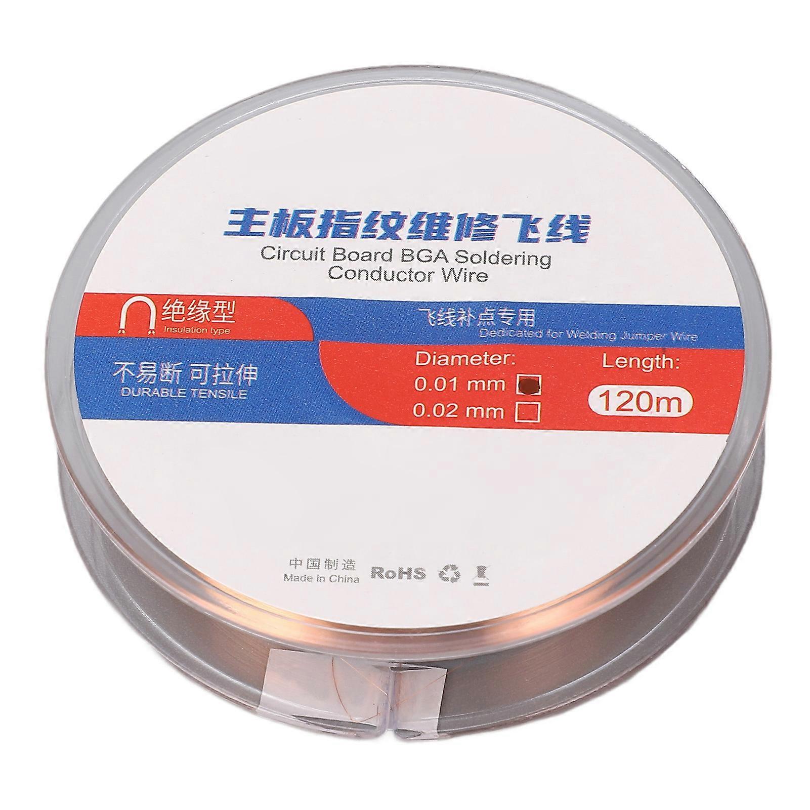 Phone Chip Conduction Wire 120m Insulated Cell Phone Motherboard Fingerprint Jump Wire 0.01mm