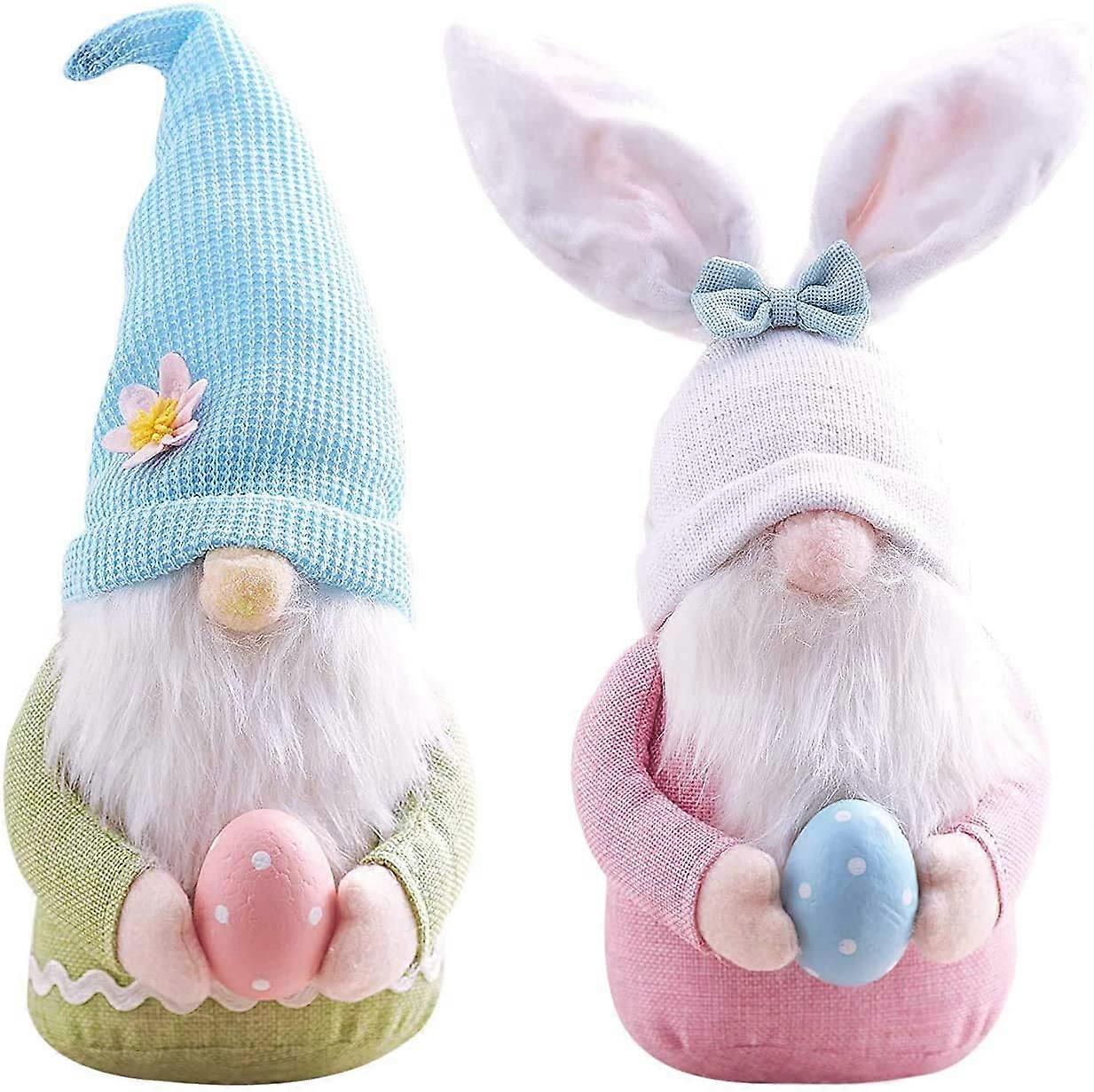 2 Packs Handmade Plush Gnomes for Spring Indoor Decor
