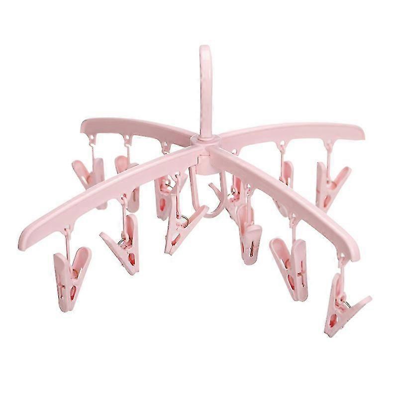 1pc Sock Rack, Rotating Sock Rack with 12 Plastic Clothes Pegs for Socks, Underwear, 41*22.5*4cm