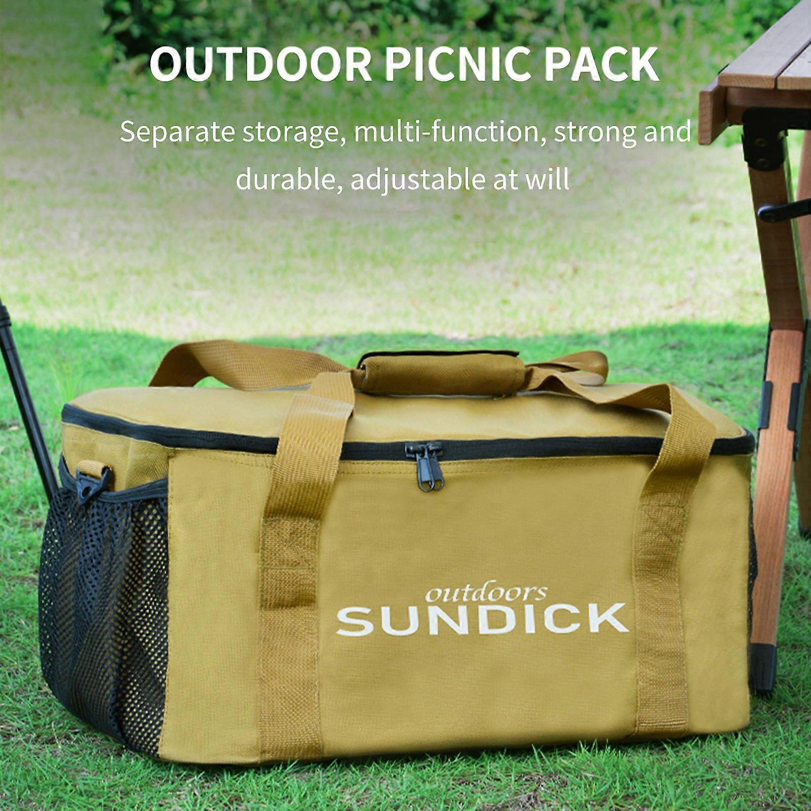 SUNDICK Portable Cooler Bag Foldable Picnic Insulation Cooler Bag for Food Thermal Beverage Container Insulated Box for Lunch Camping Travel