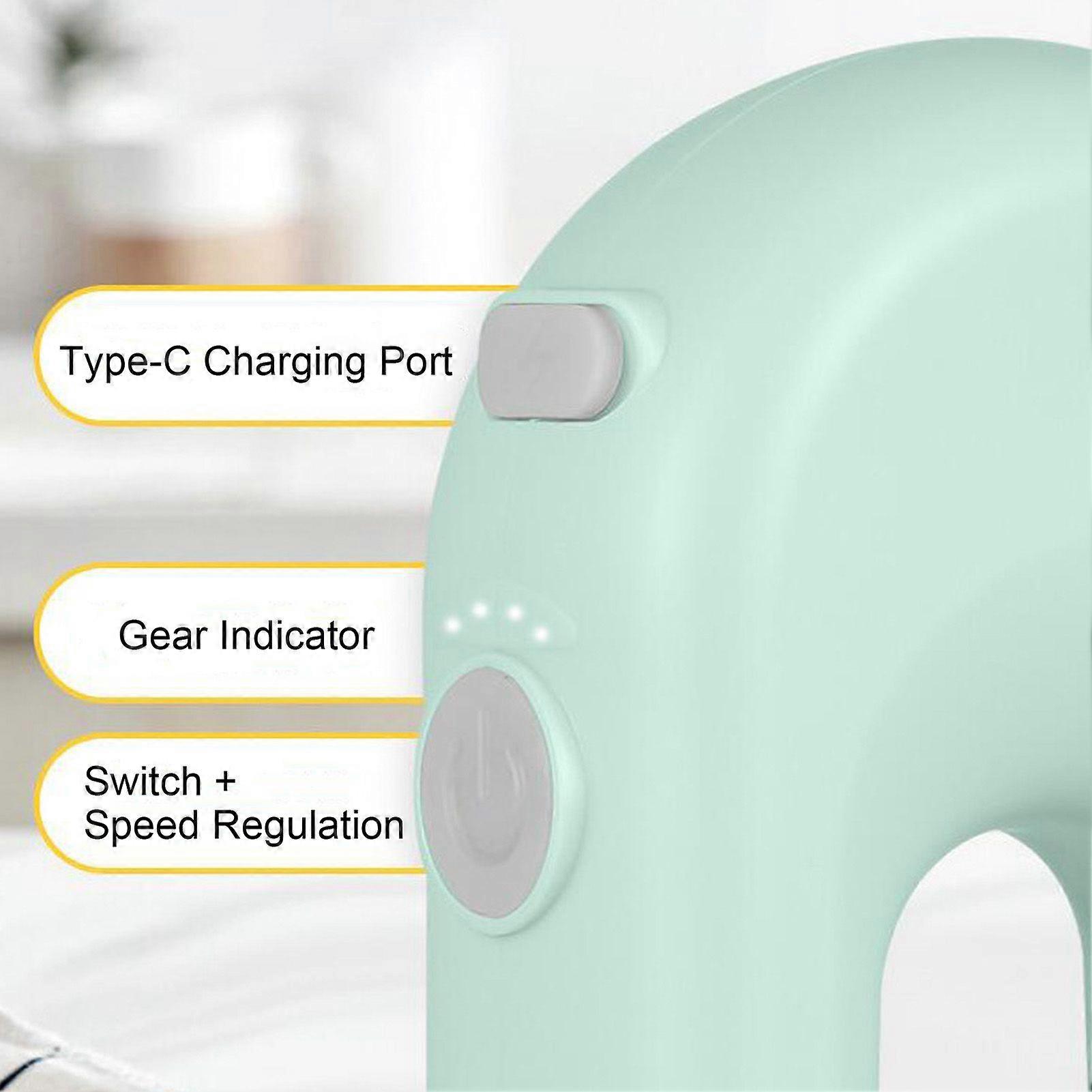 Electric Egg Beater Handheld Mixer Food Beater Whisk with 4 Speed for Baking Cake Egg Cream Upright Wireless Hand Mixer Electric