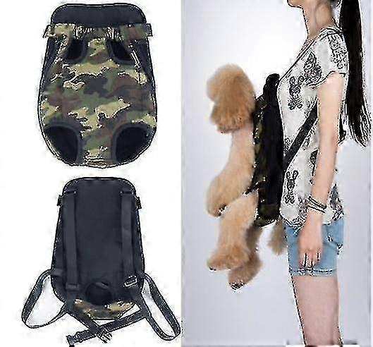 Ρυθμιζόμενο μπροστινό στήθος Pet Backpack Carrier για μικρά σκυλιά με πόδια Outstretch για ταξίδια