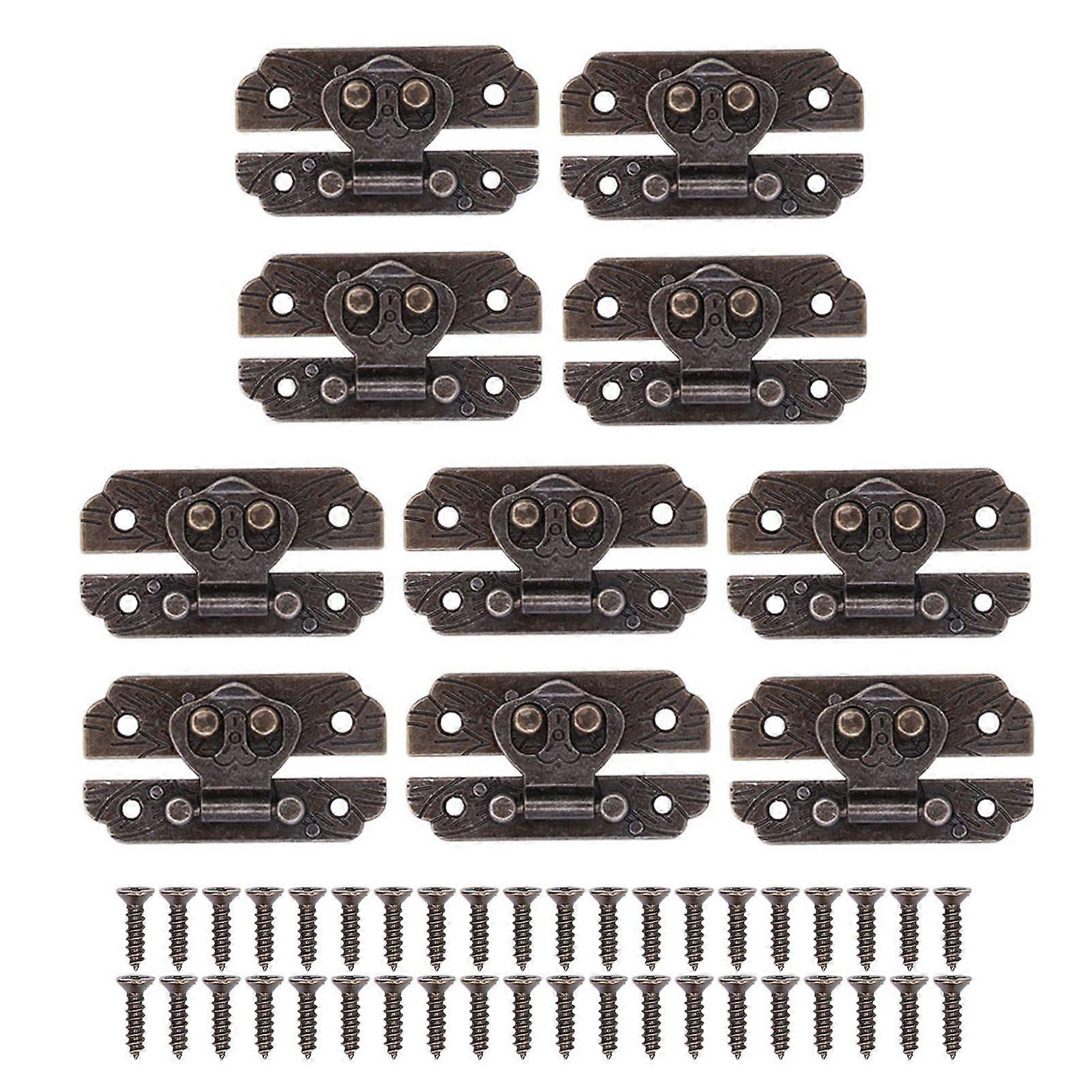 10sets Box Clasp Retro Style Compact Lightweight DIY Making Attractive Decorative Furniture Hardware for Home
