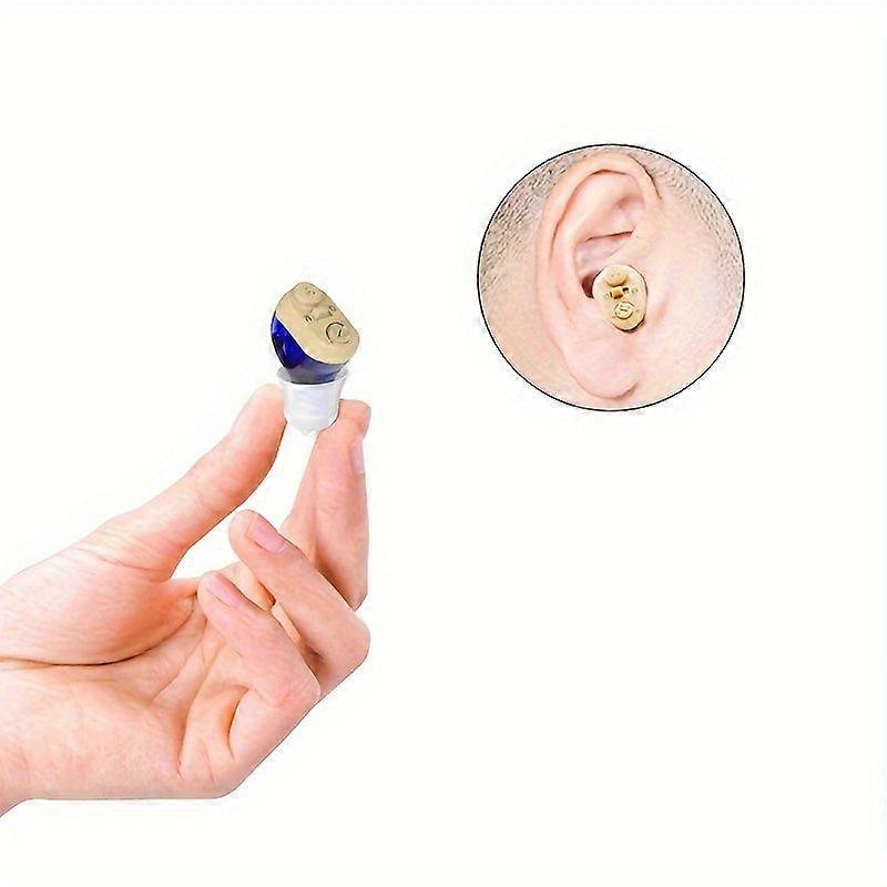 Rechargeable Hearing Aid Invisible Mini Ear Amplifier with Intelligent Noise Reduction Blue