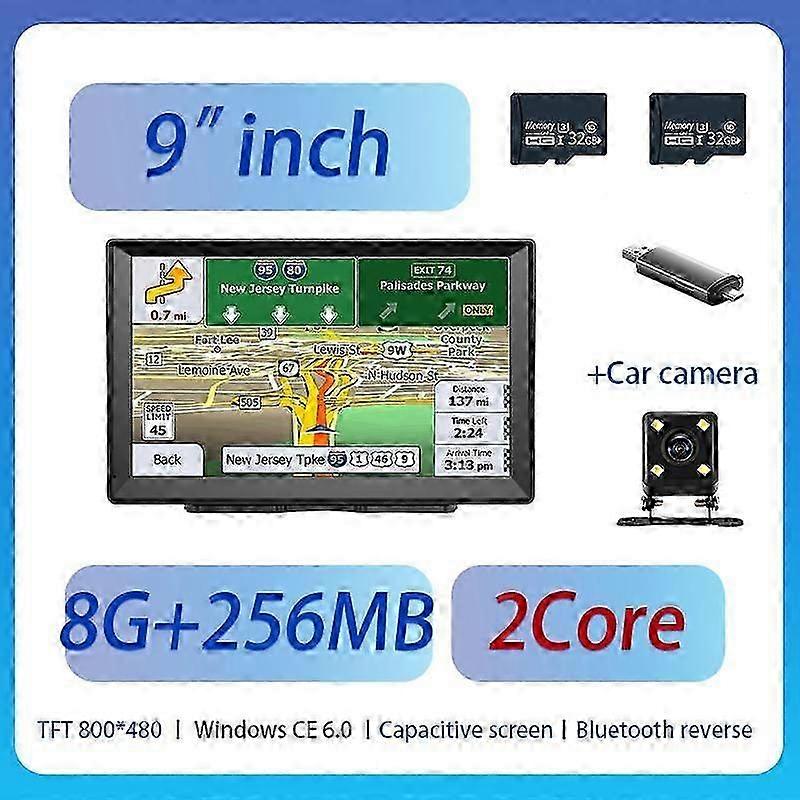 9 Pollici 3D GPS Navigazione 2023 Mappa per Auto Wince 6.0 Touch Screen Trasmissione Bluetooth Sat Navig 24V Camion GPS Navigatori CE