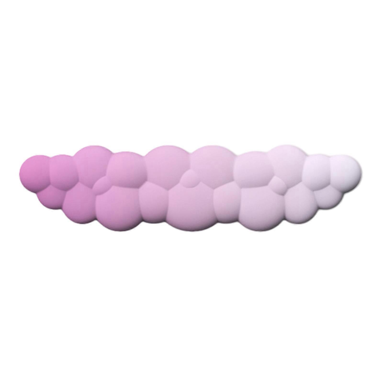 Soft Cloud-shape Wrist Support Pad for Keyboard and Mouse PainRelief Palm Hand Wrist Mat Anti-Slip Silicone rose red