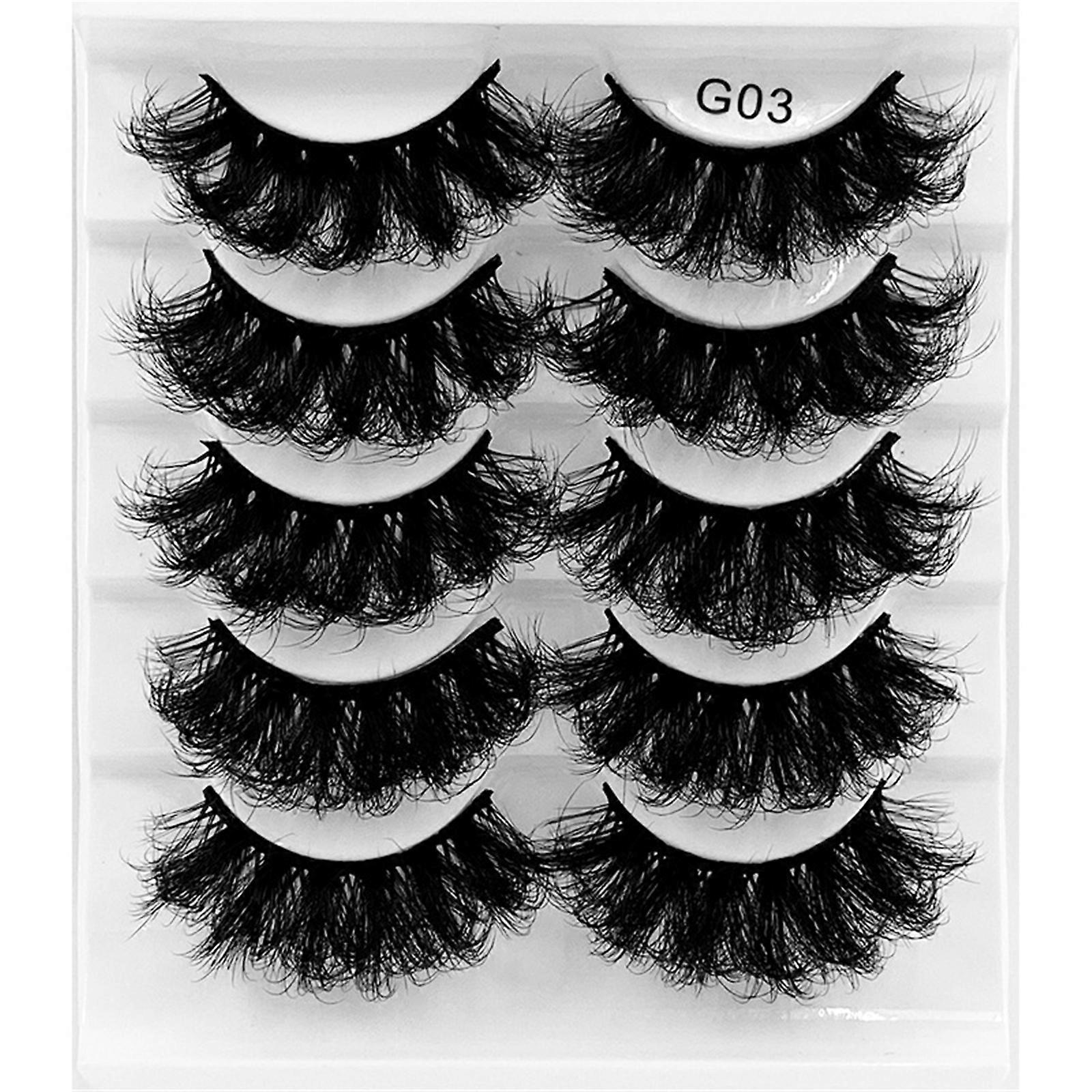 8D Lashes Faux Mink Eyelashes Fluffy-Natural Look False Eyelashes Wispy Long Thick Eyelashes Extension Fake Eyelashes