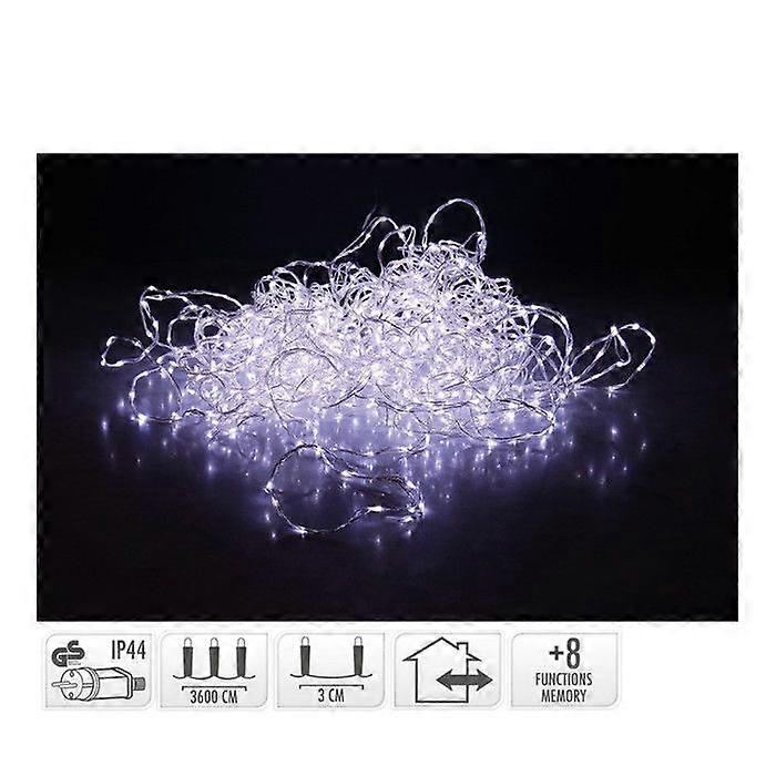 Soft Wire 1200 Cold White Led Garland - GENERIC - 8 Functions - 39m