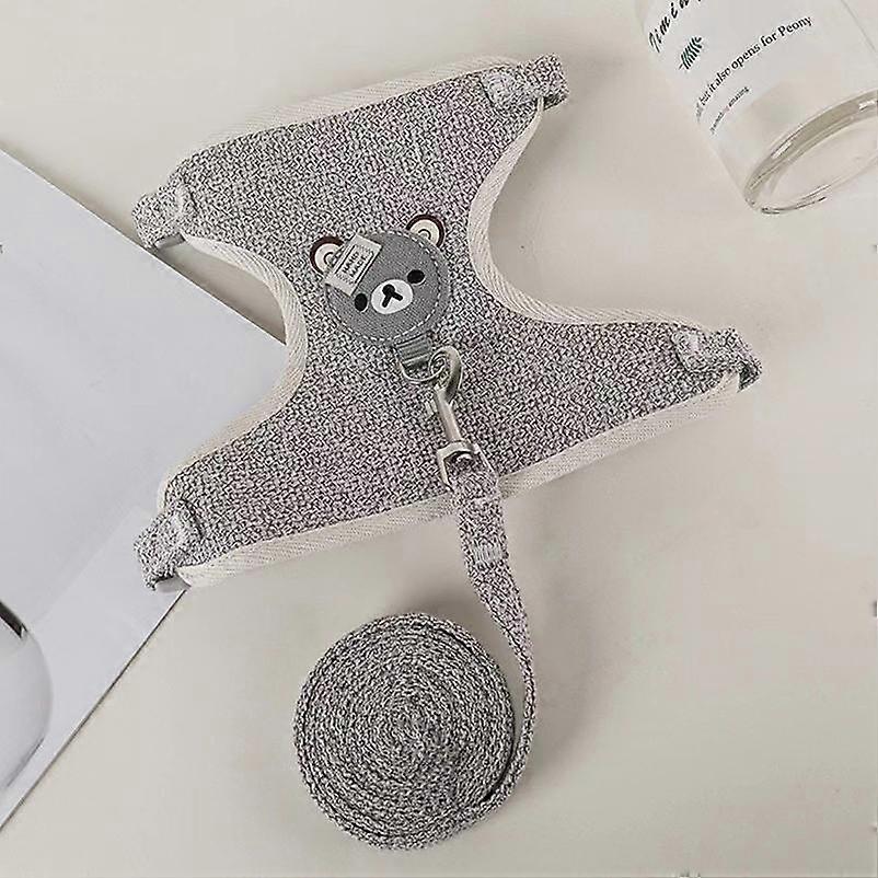 Dog and Cat Traction Rope Winnie The Pooh Chest Traction Rope Cat and Dog Walking Small Teddy Vest Chest Harness
