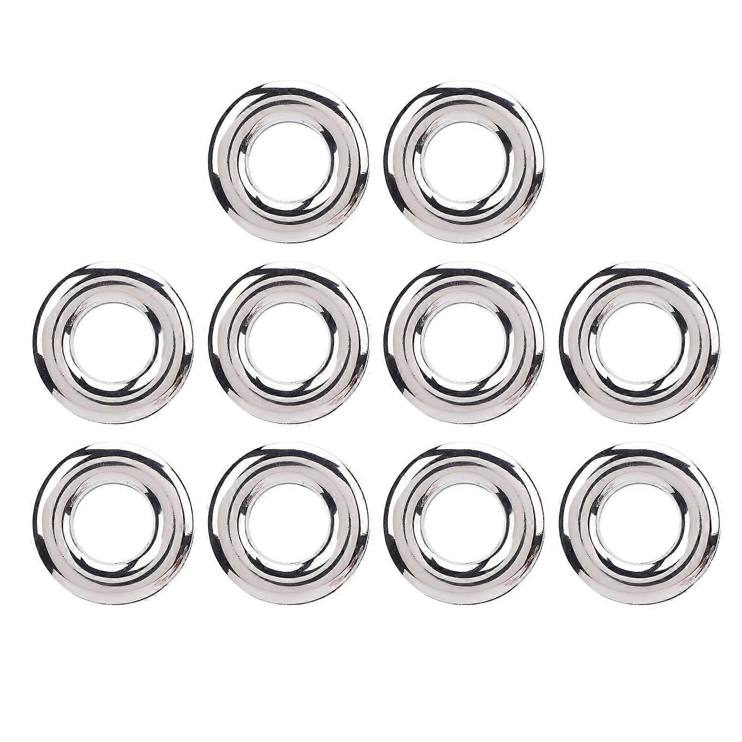 10PCS Eyelets Grommets Silver Color Alloy 17.4mm Inner Diameter Round Shape Double Sided Crimping Bo