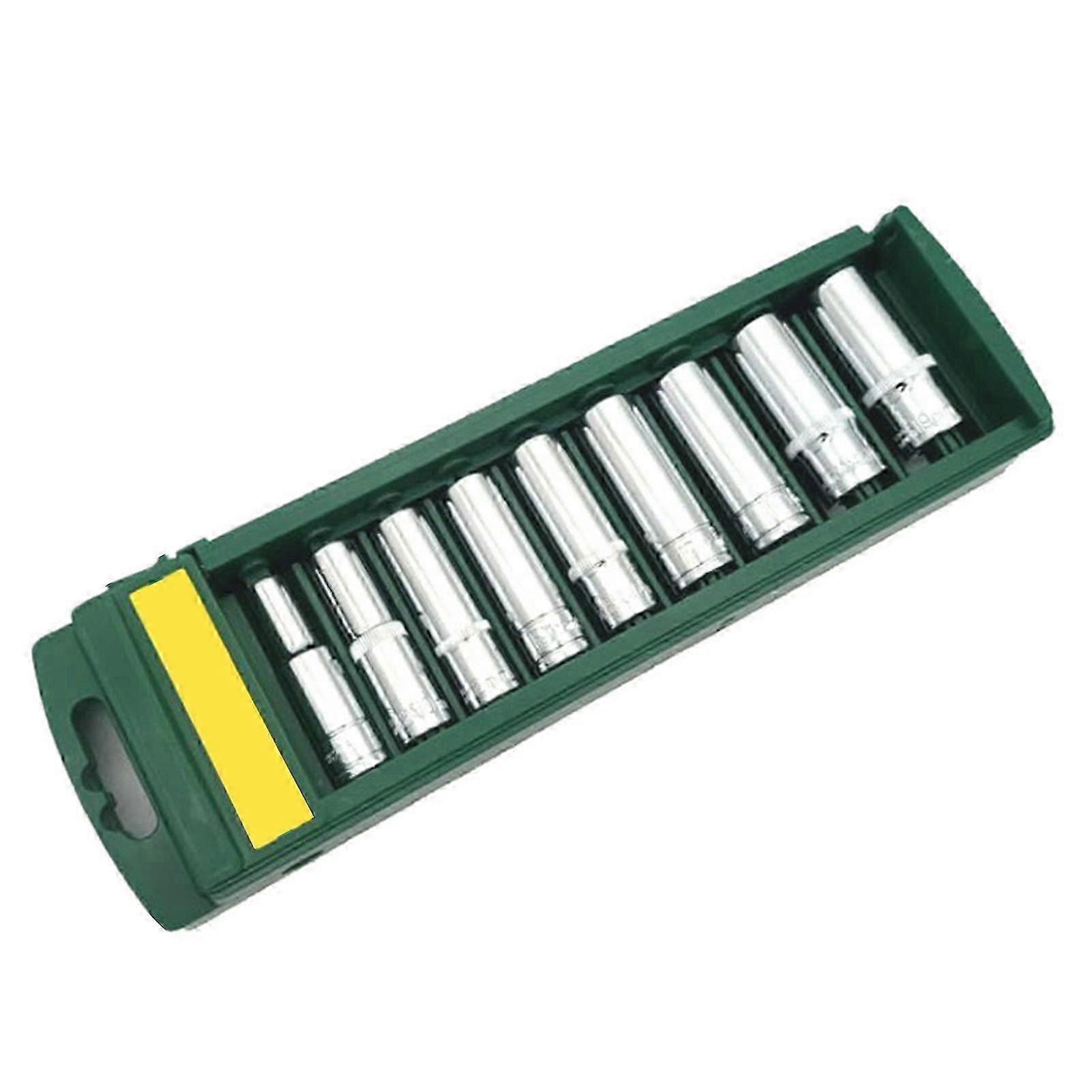 9PCS 3/8 Inch Drive Hex Sockets Chrome Vanadium Steel Extension 6 Point Impact Socket Set