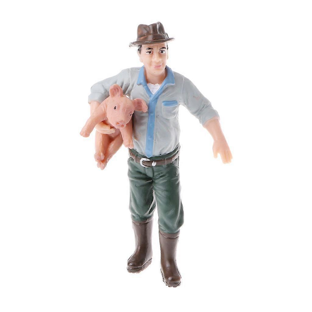 Simulation Farmer Model Figurine Action Figures Educational Toy For Children