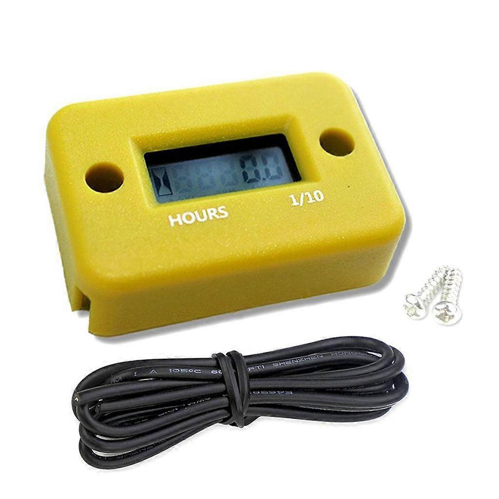  Small Digital Engine Tachometer Hour Meter Boat Scooter Mini Timer Accumulator