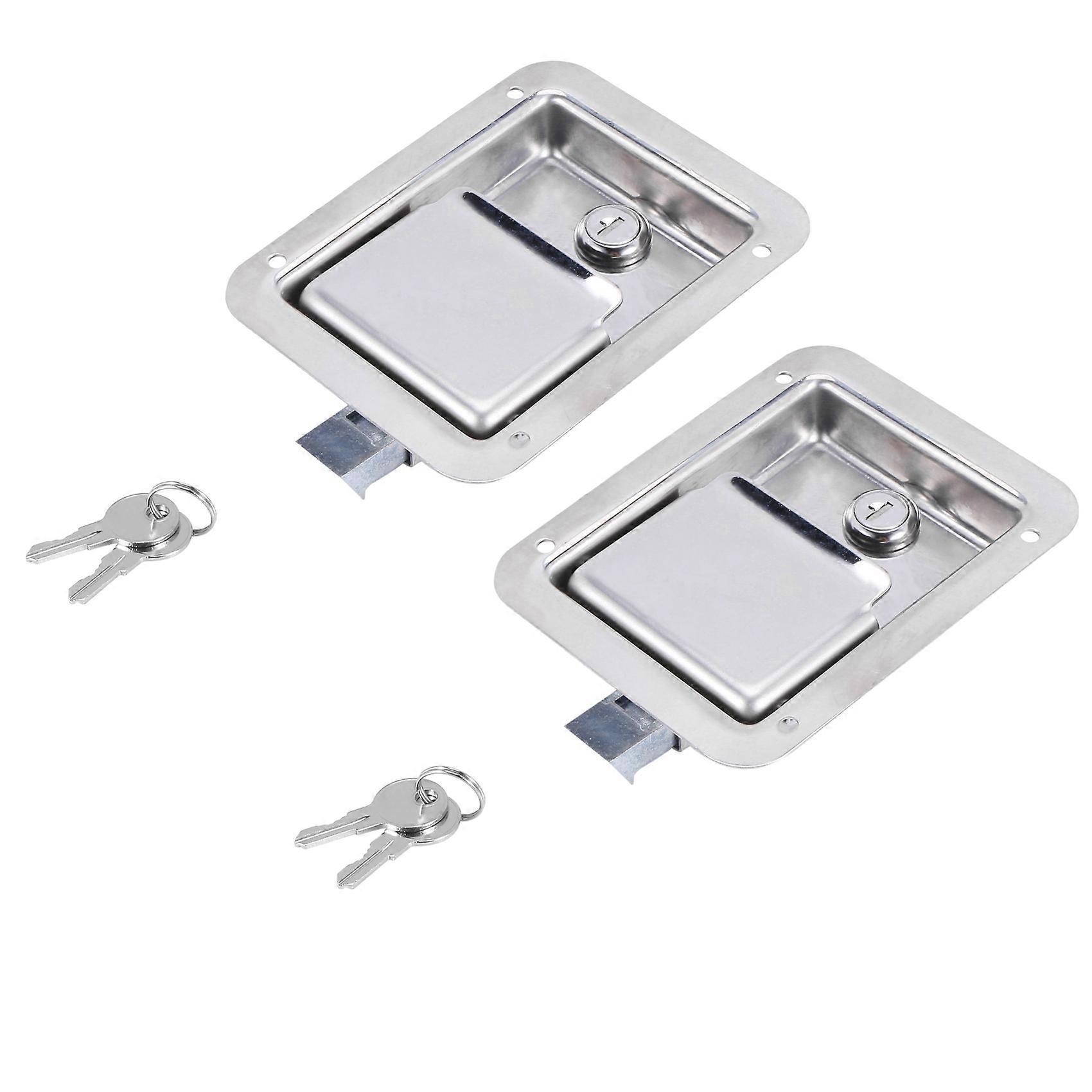 Hardware 2 Pack Stainless Steel Paddle Latch With Lock & Key