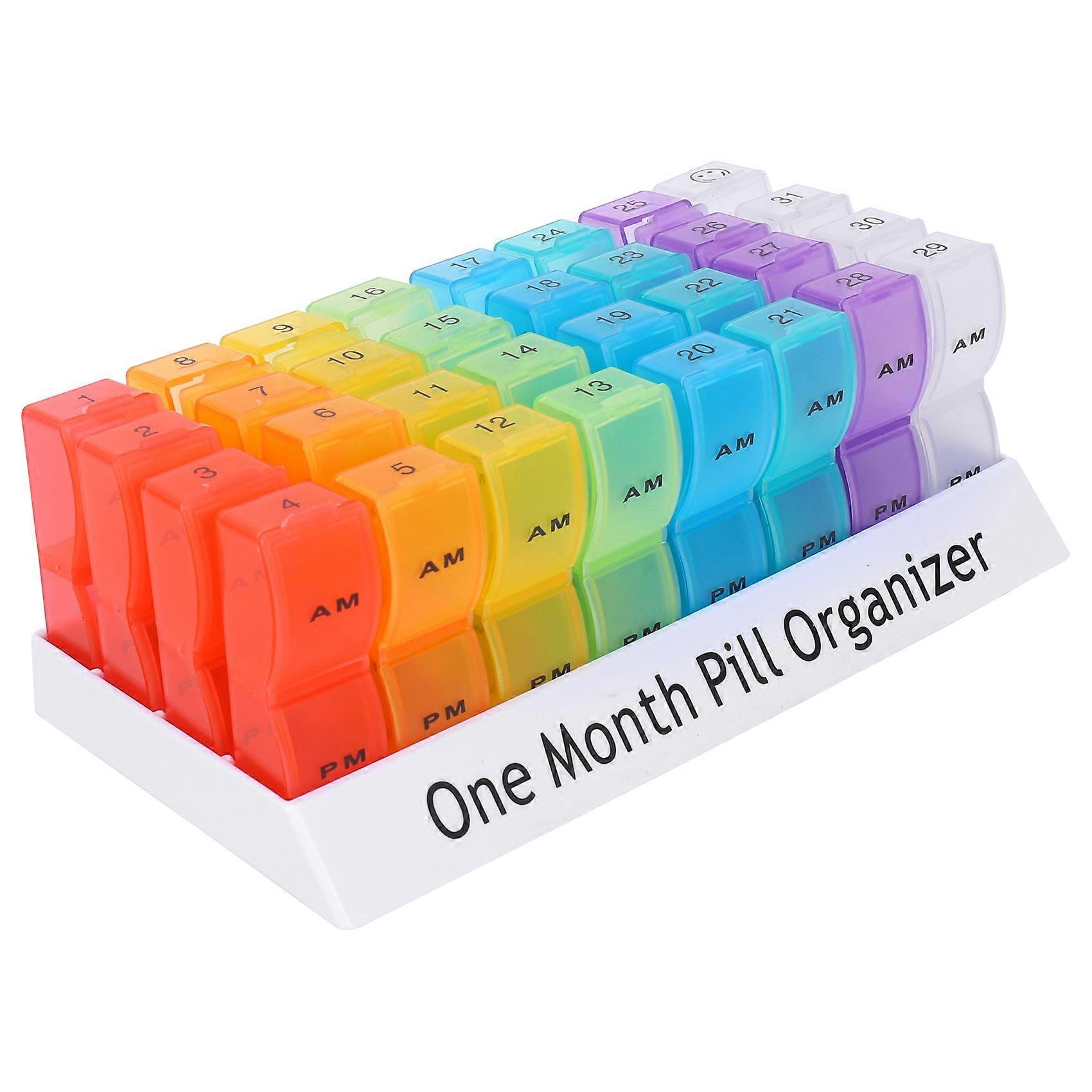 Monthly Weekly Pill Organizer Boxes-AM/PM Daily,31 Day