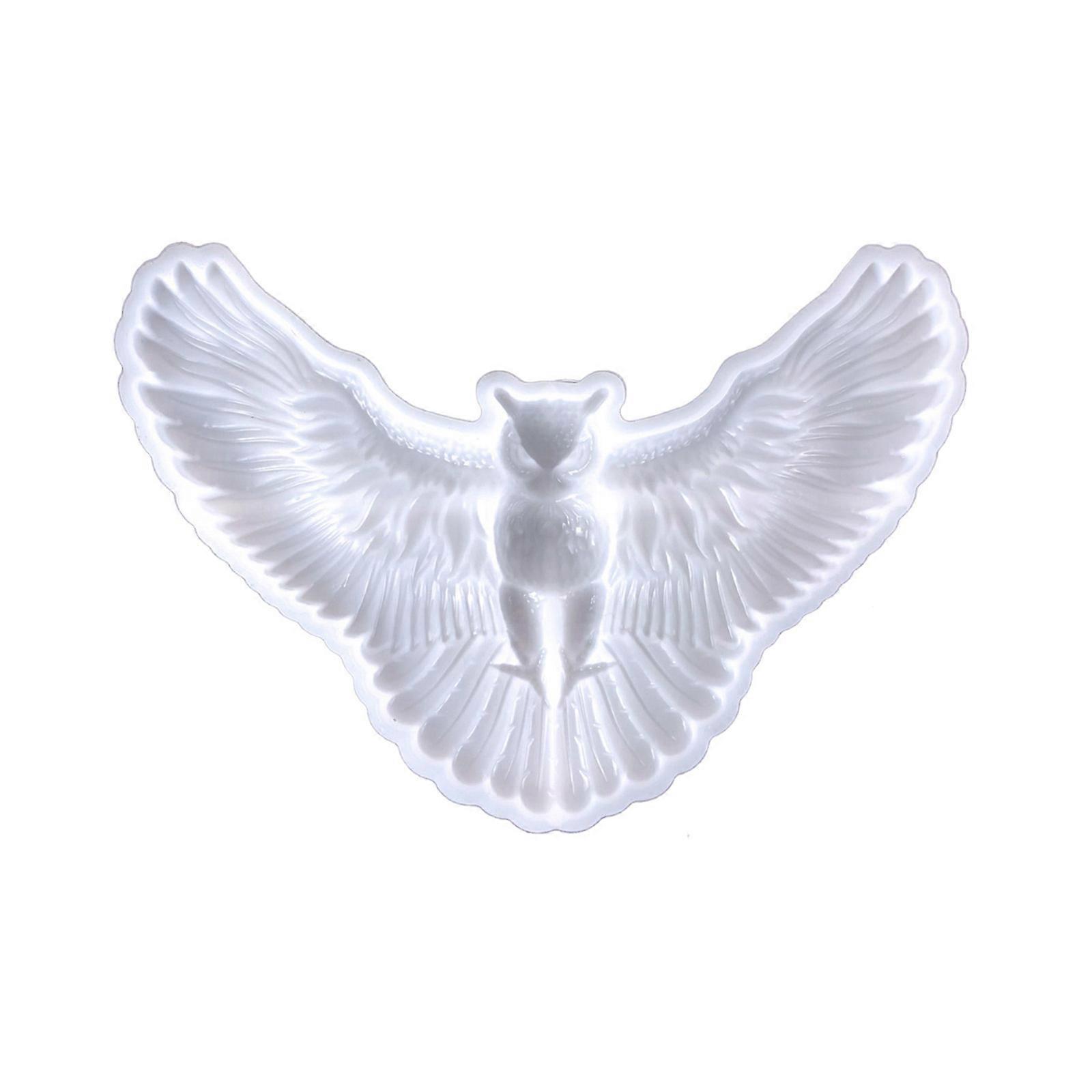 3D Animal Resin Mold Epoxy Resin Mold with Realistic Owl Shapes Fine Carved Silicone Mold for Wall Desktop Décoration Clear