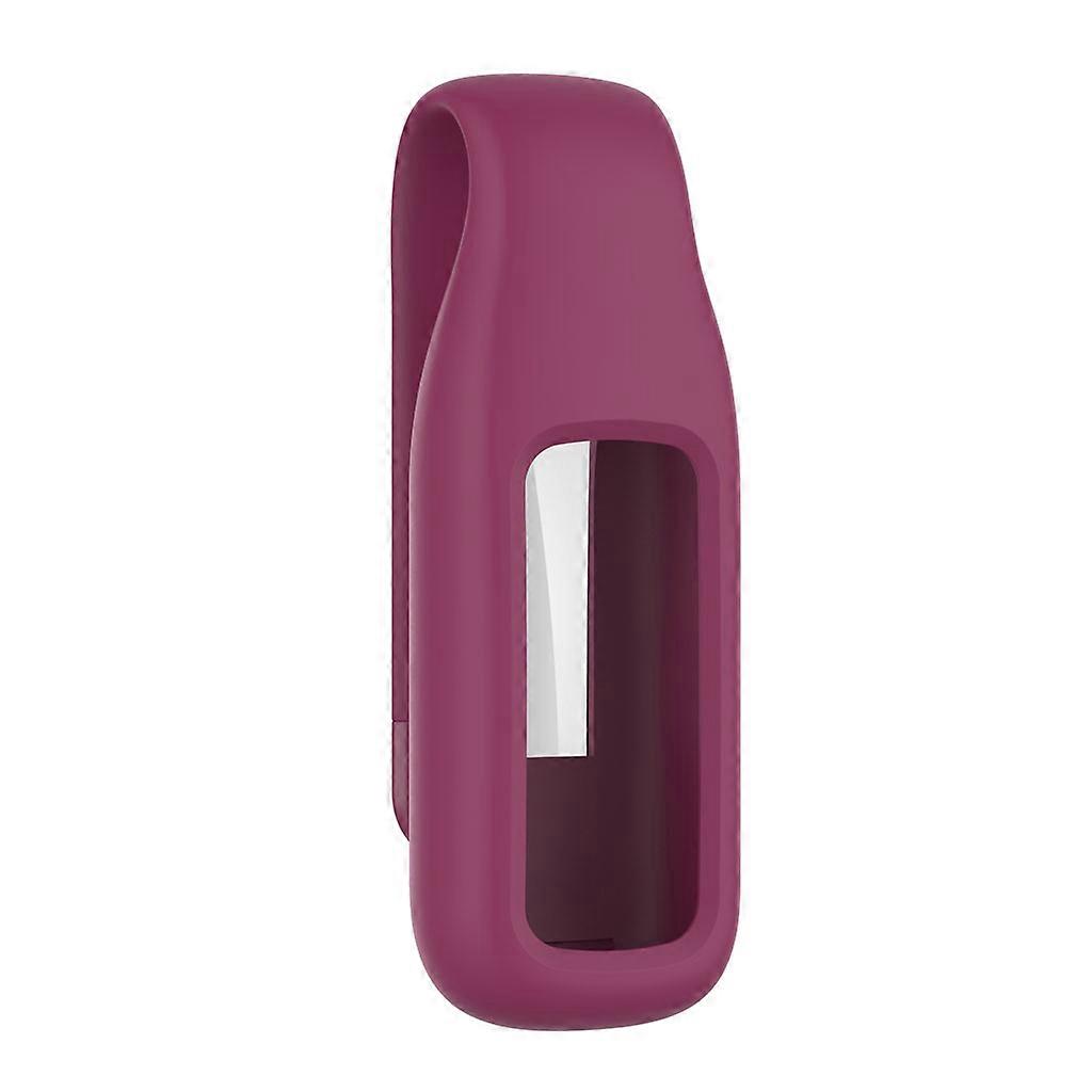 Anti-lost Metal Buckle Holder Clip Hook for Case Suitable for Fitbit- Luxe Scratch Resistant Protective Silicone Cover f Red