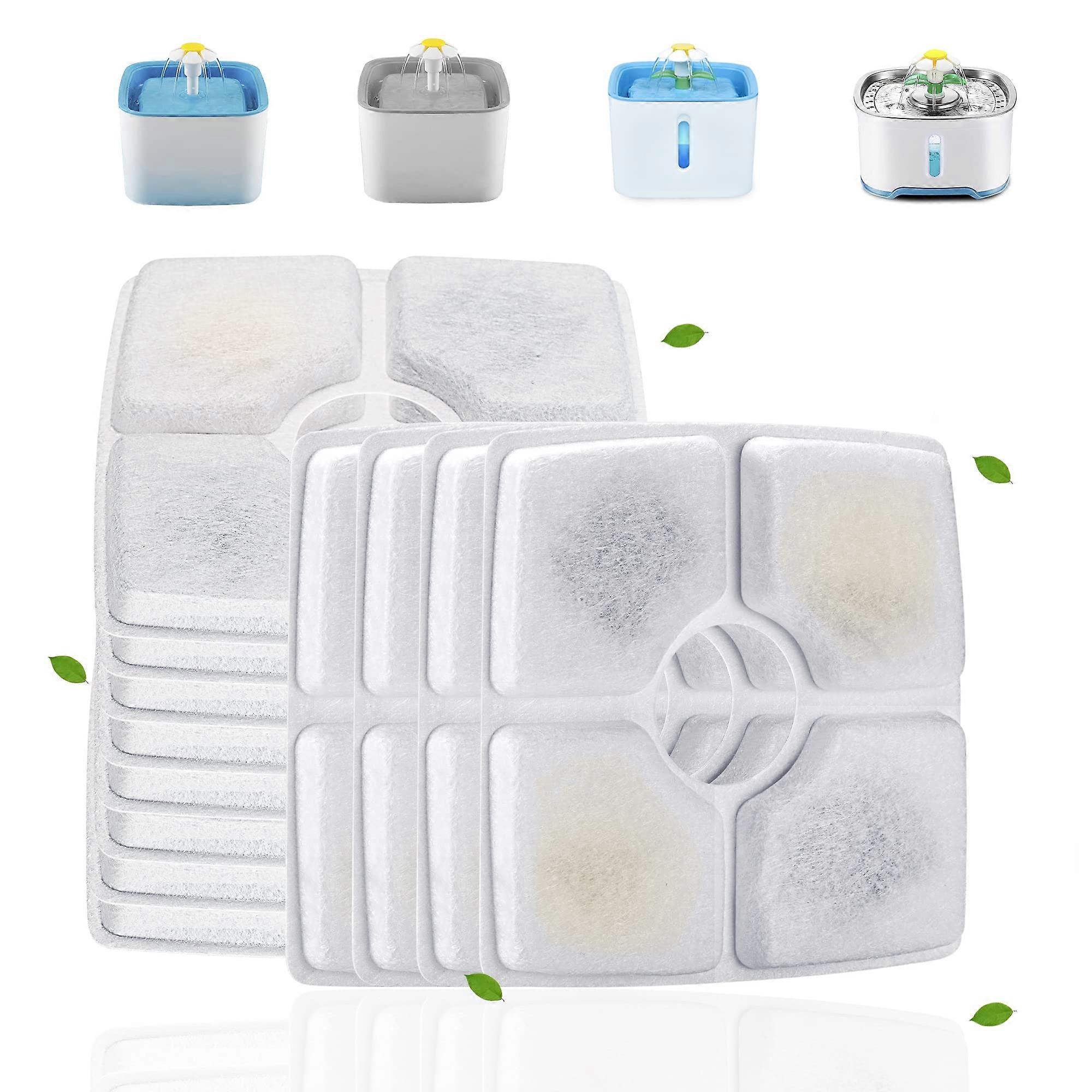 12 Pack Replacement Cat Water Fountain Filters for Square Cat Water Fountain Inside
