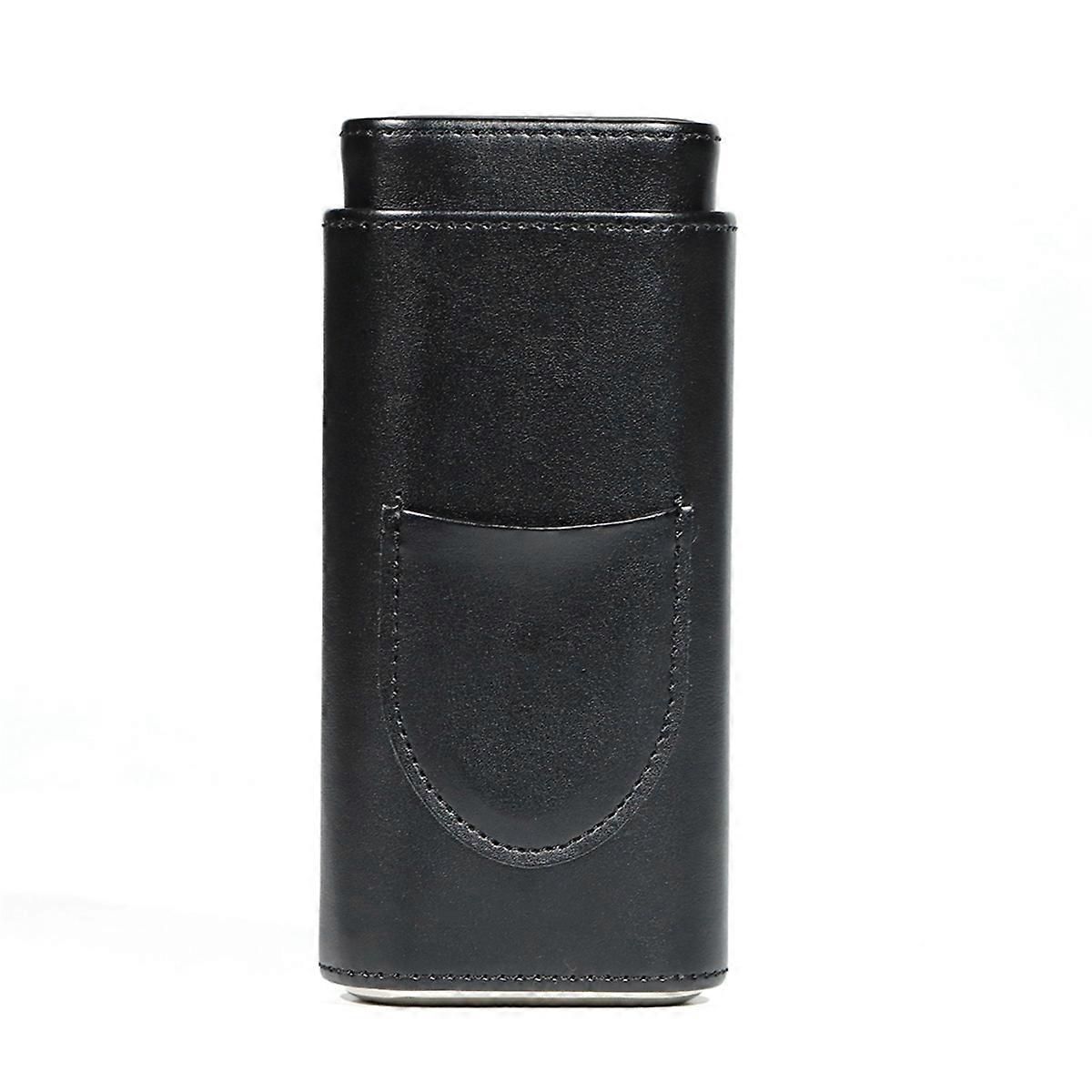 Sigarenkoker Drievingerige draagbare sigarenhumidor PU-leren etui