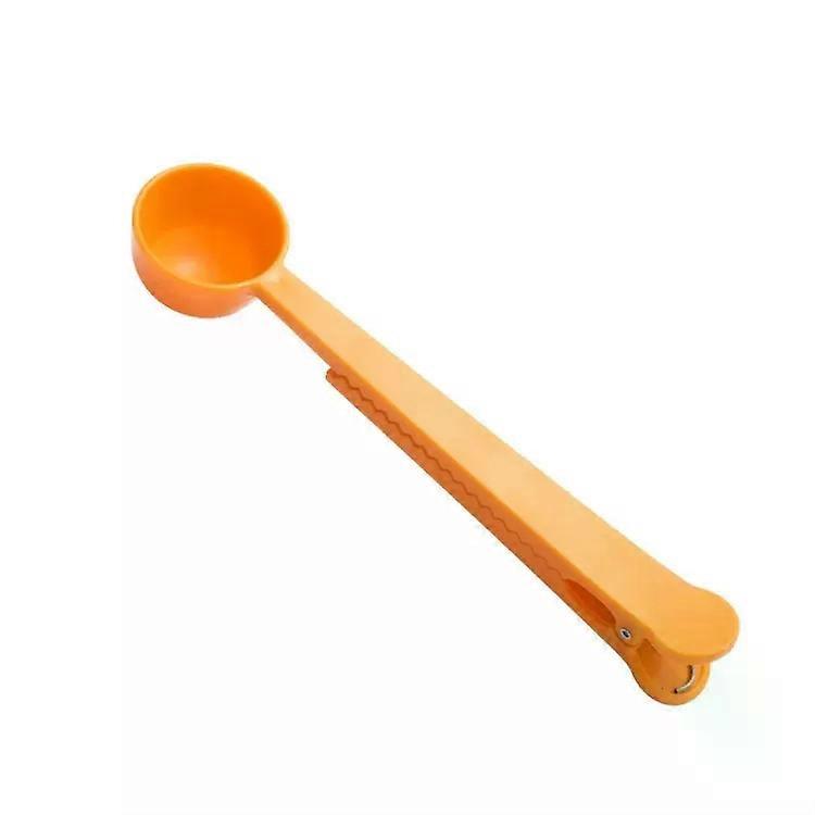 Multifunctional Measuring Spoons Set-10 PCS Plastic Sealing Clips,Orange Orange