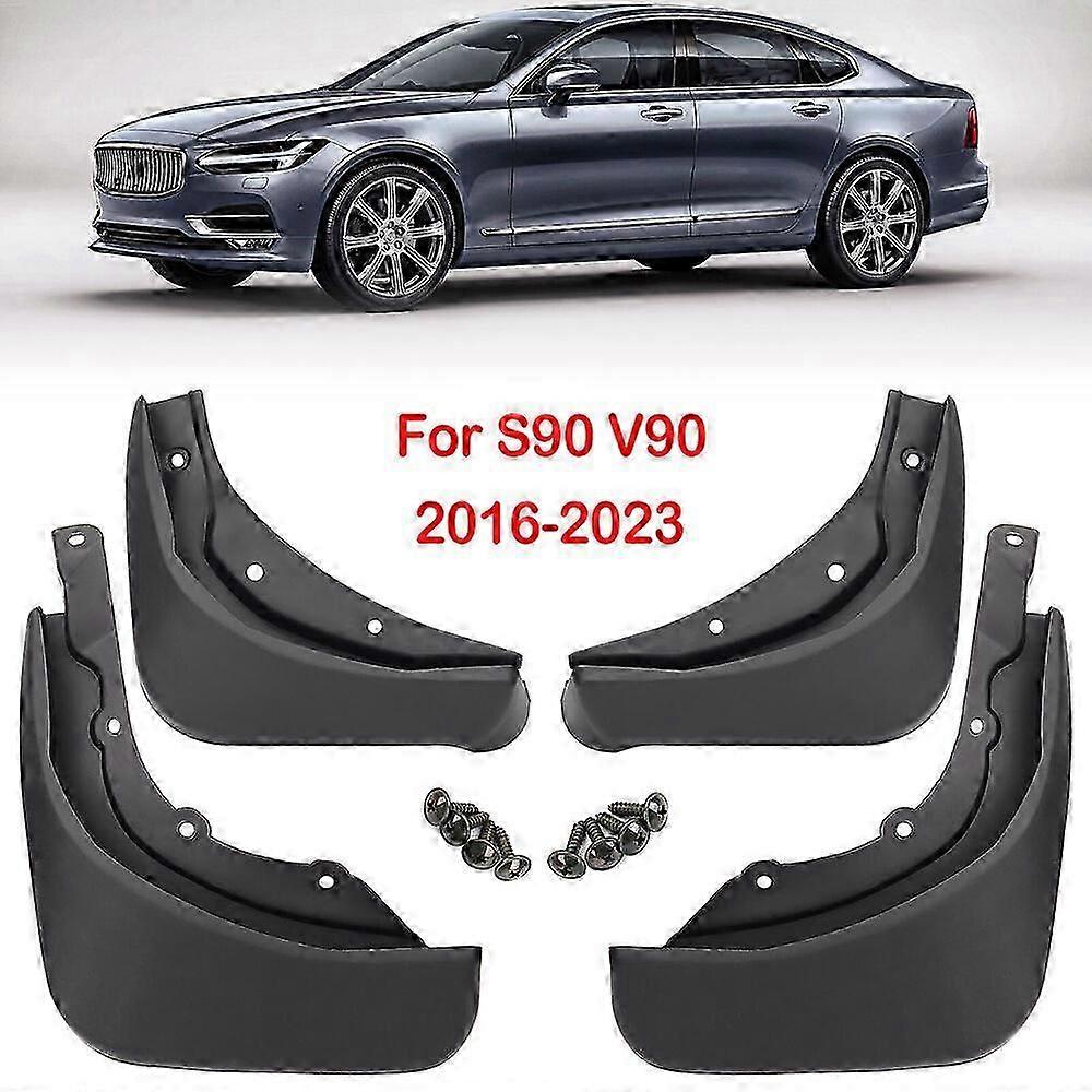 ينطبق على 4 قطع أمامية خلفية من الطين اللوحات Splash Guard غطاء حماية الطين لفولفو S90 V90 2016-2023